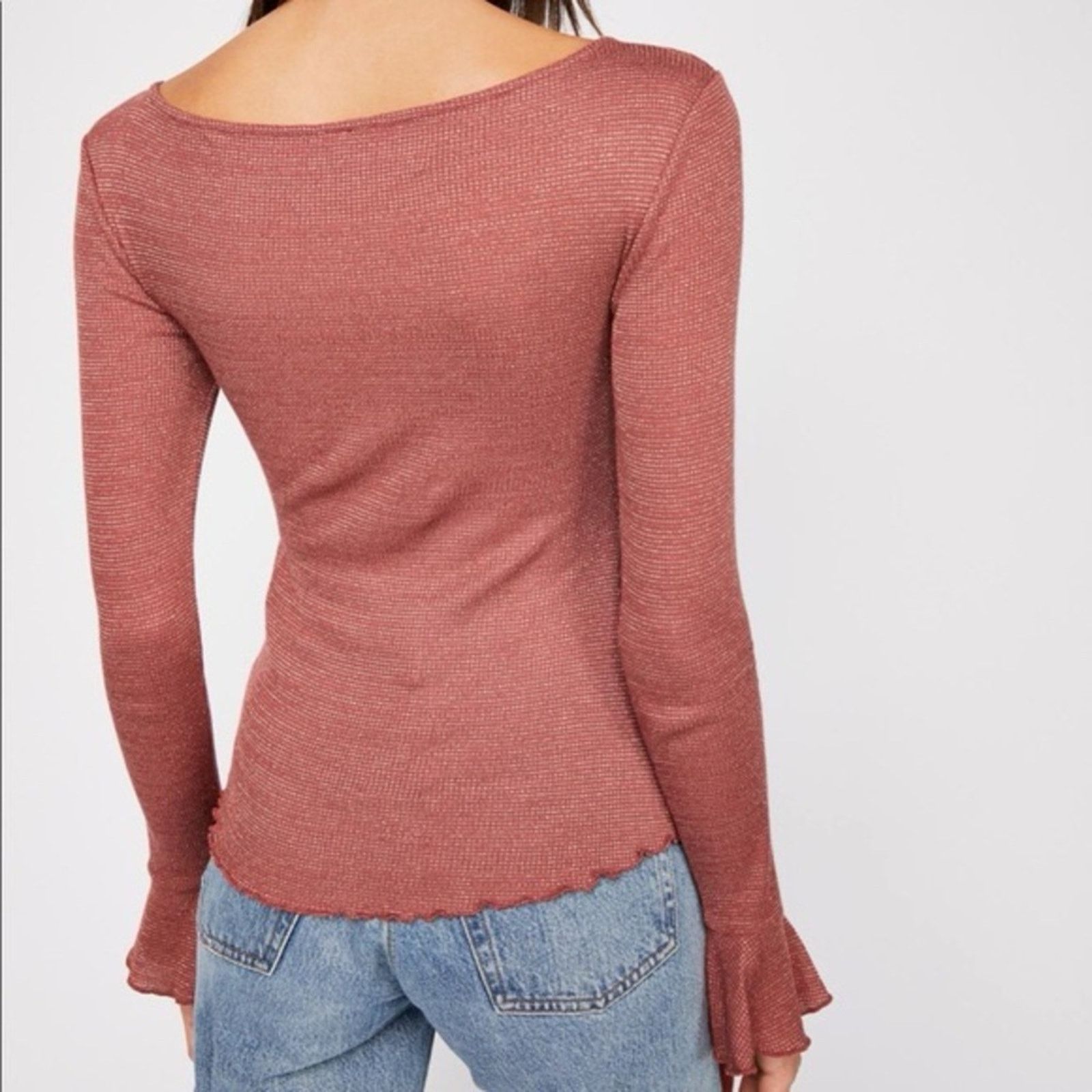 Free People Intimately Free People Metallic Tie Front Top Women’s Small Size S / US 4 / IT 40 - 3 Thumbnail
