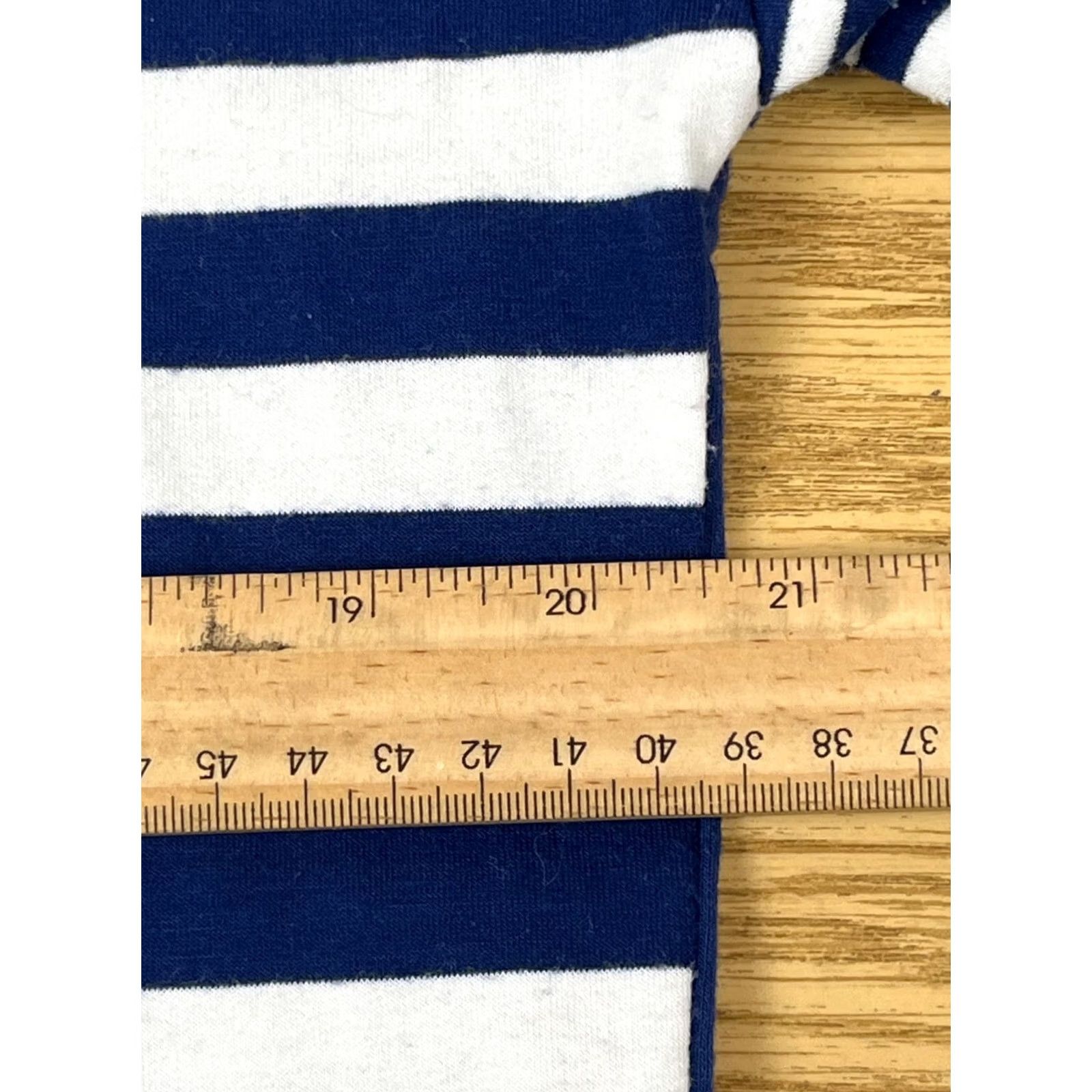 Tommy Hilfiger Tommy Hilfiger Sport Shirt Womens L Blue White Stripe Short Sleeve Boxy Top Size L / US 10 / IT 46 - 6 Thumbnail
