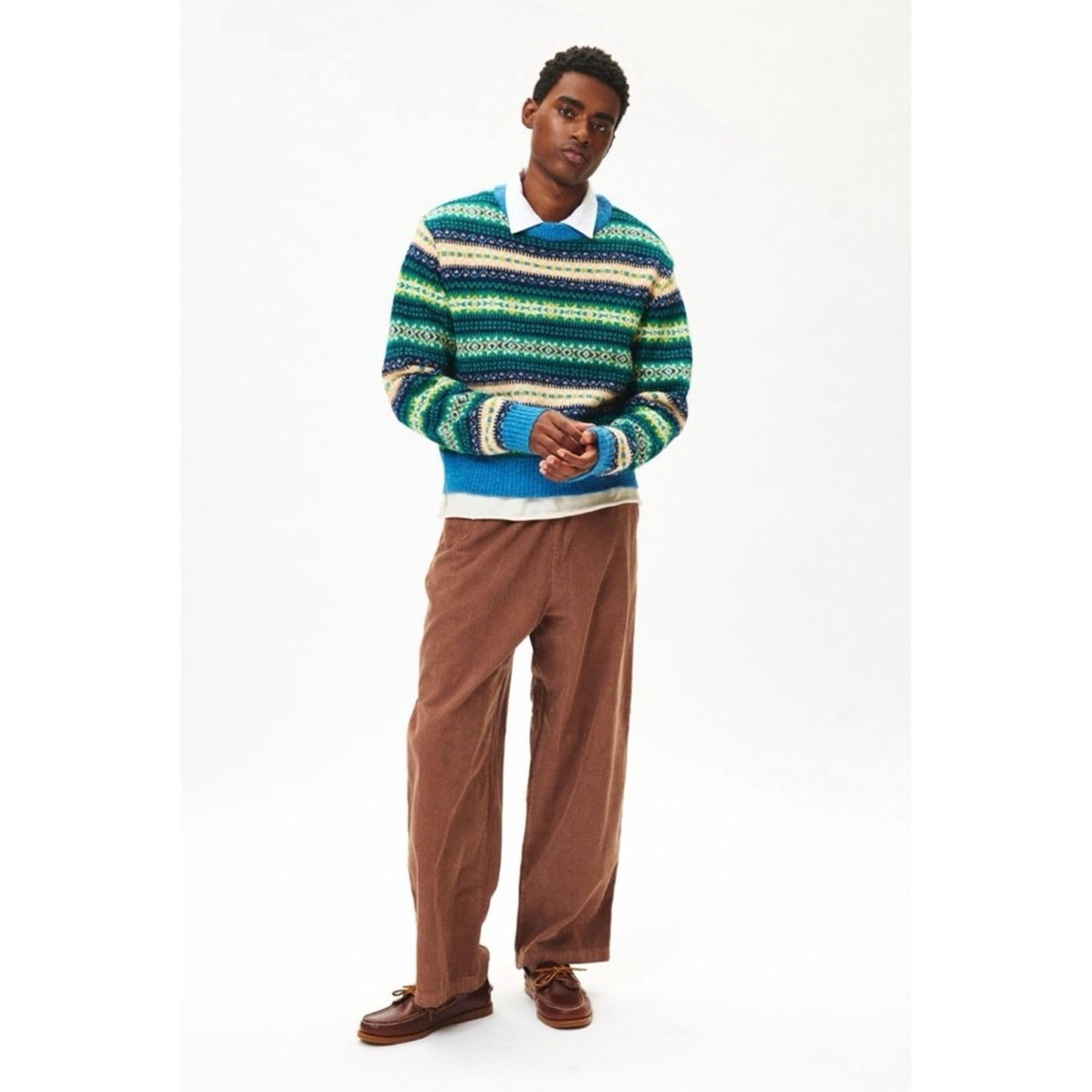 Urban Outfitters Urban Outfitters Hudson Fair Isle Crew Neck Sweater M Size US M / EU 48-50 / 2 - 13 Thumbnail