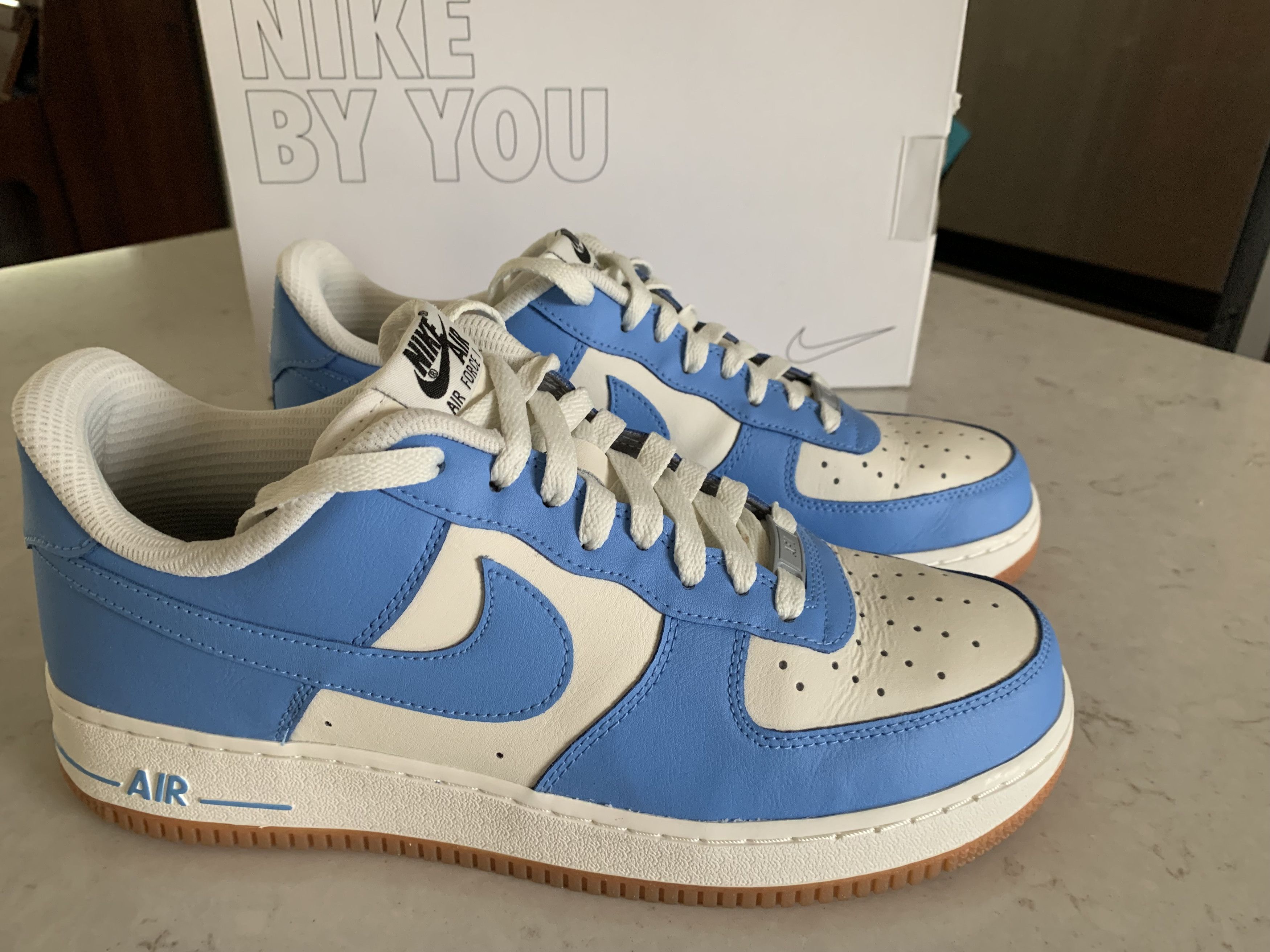 Nike Nike Air Force 1 Low University Blue and Sail with Gum Sole Size US 10 / EU 43 - 6 Thumbnail