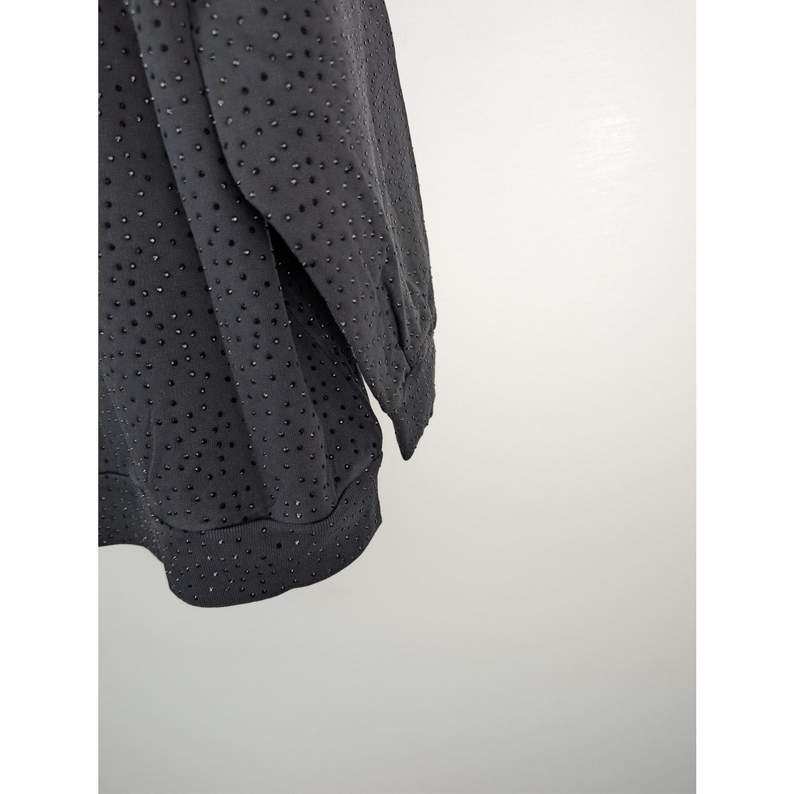 Balenciaga o1rshd1 Crystal-Embellished Small Zip-Up Hoodie Washed Black Size US M / EU 48-50 / 2 - 15 Thumbnail