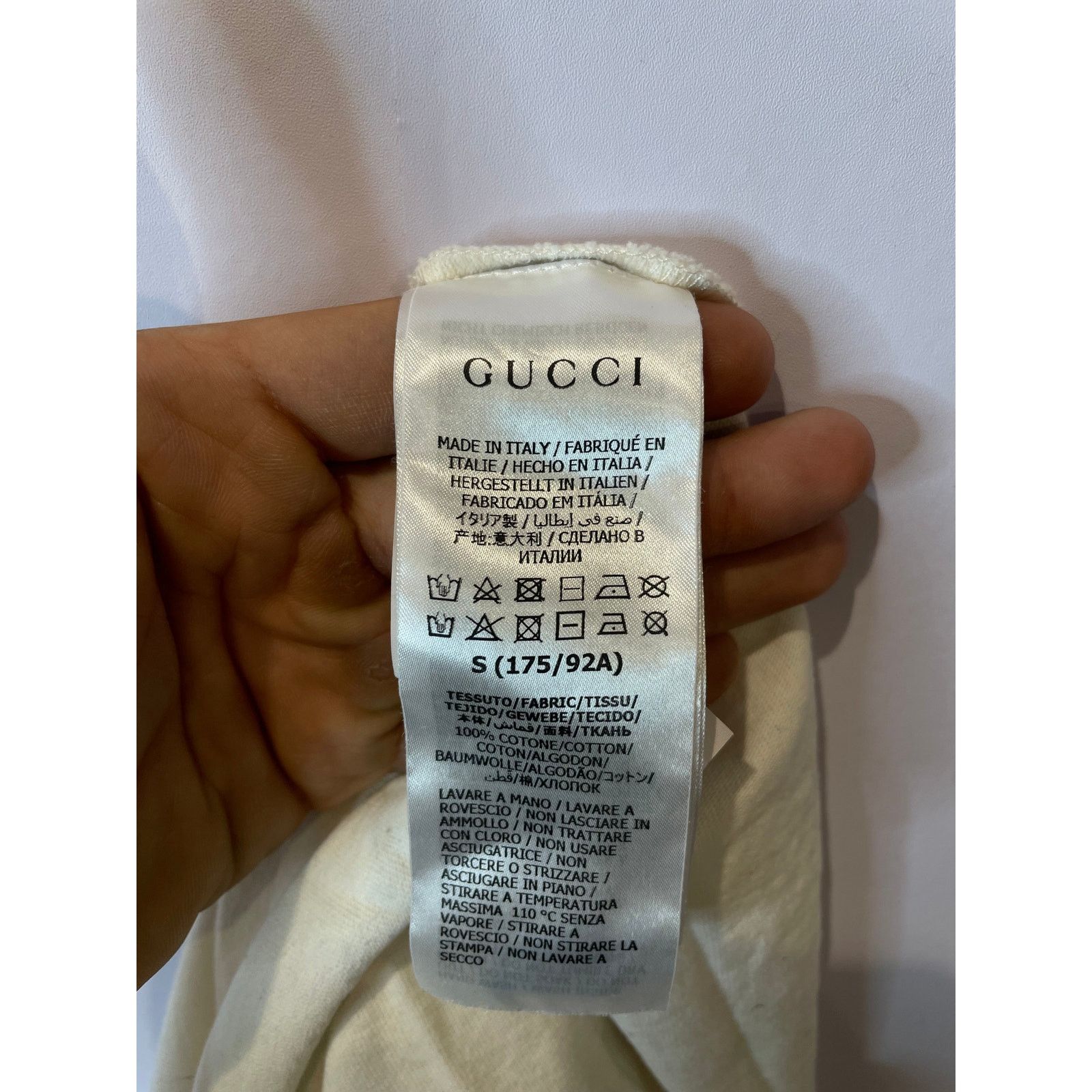 Gucci Gucci Tee White Navy Red Used Small Size US S / EU 44-46 / 1 - 3 Thumbnail