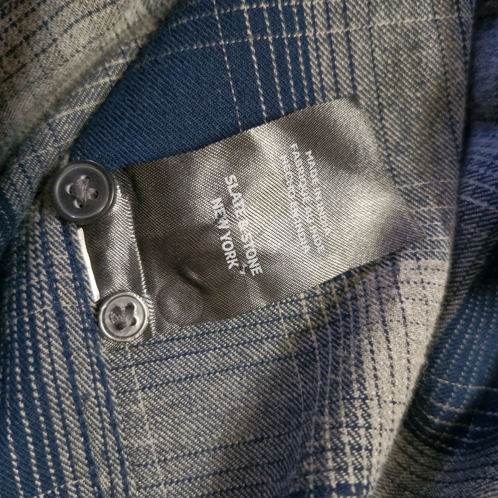 Slate & Stone Slate & Stone Gray Blue Plaid Shirt Men’s Size L Long Sleeve Size US L / EU 52-54 / 3 - 5 Thumbnail