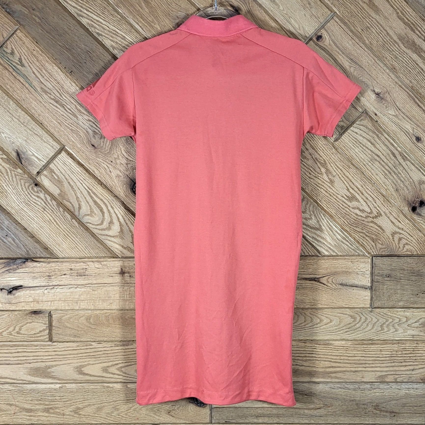 Adidas Adidas Polo Dress Womens Size S Coral Pink Short Sleeve Zip Side Slits Casual Summer T-Shirt Dress Sports Preppy Size S / US 4 / IT 40 - 4 Thumbnail