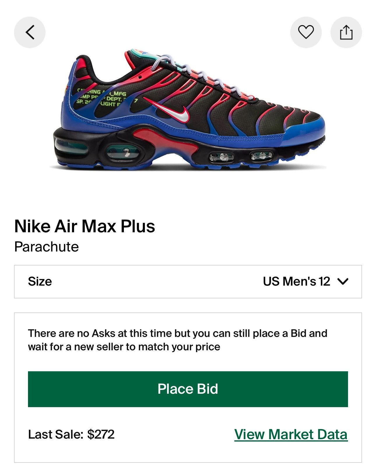 Nike Nike Air Max Plus ‘Parachute’ Size US 12 / EU 45 - 7 Thumbnail