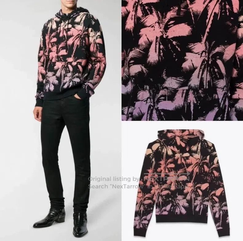 Saint Laurent Paris Saint Laurent Paris Sunset Palm Tree Hooded Sweatshirt Size US XS / EU 42 / 0 - 6 Thumbnail