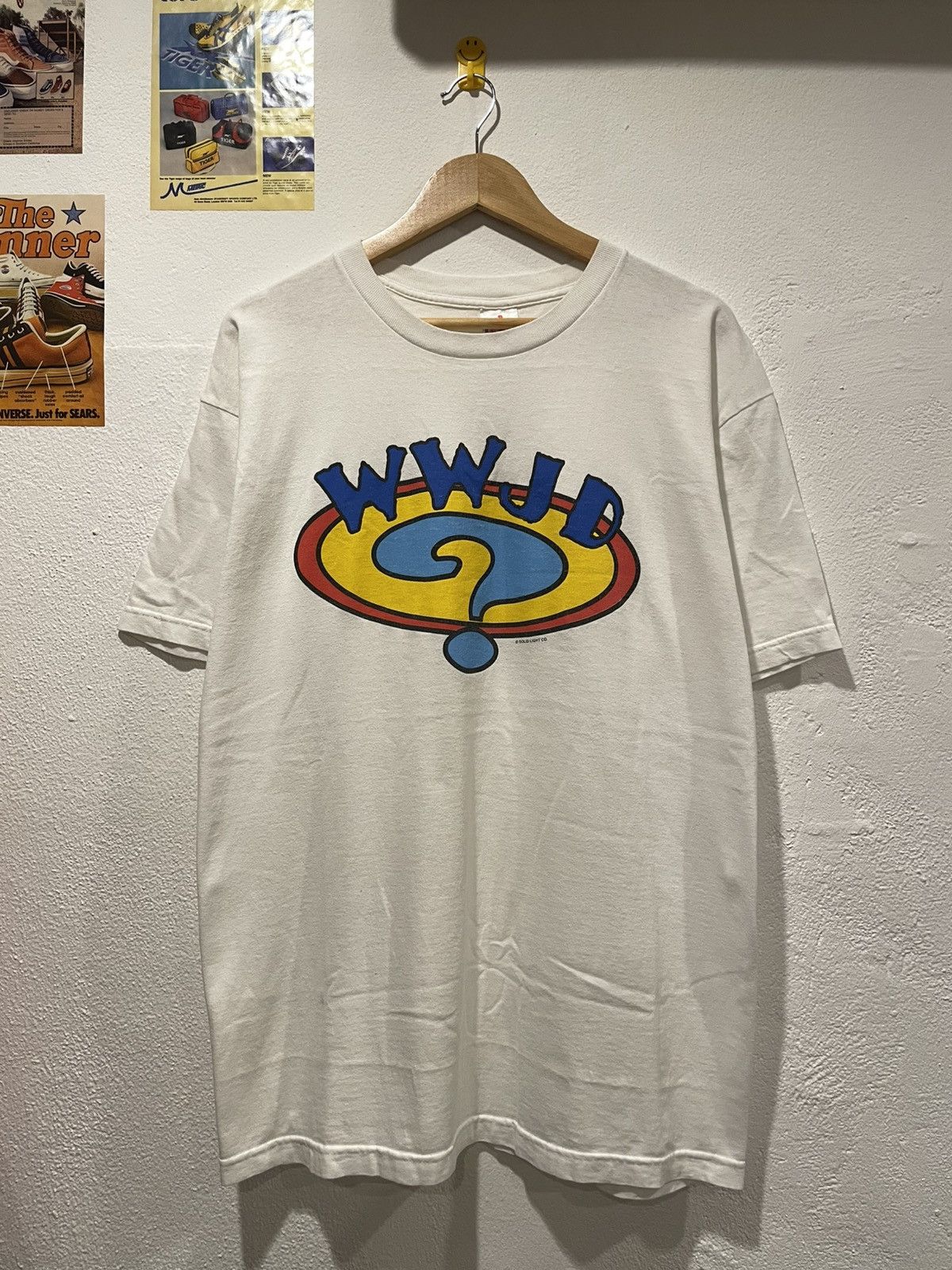 Other Vintage 90s Solid Light What Would Jesus Do T-Shirt. Size US XL / EU 56 / 4 - 1 Thumbnail