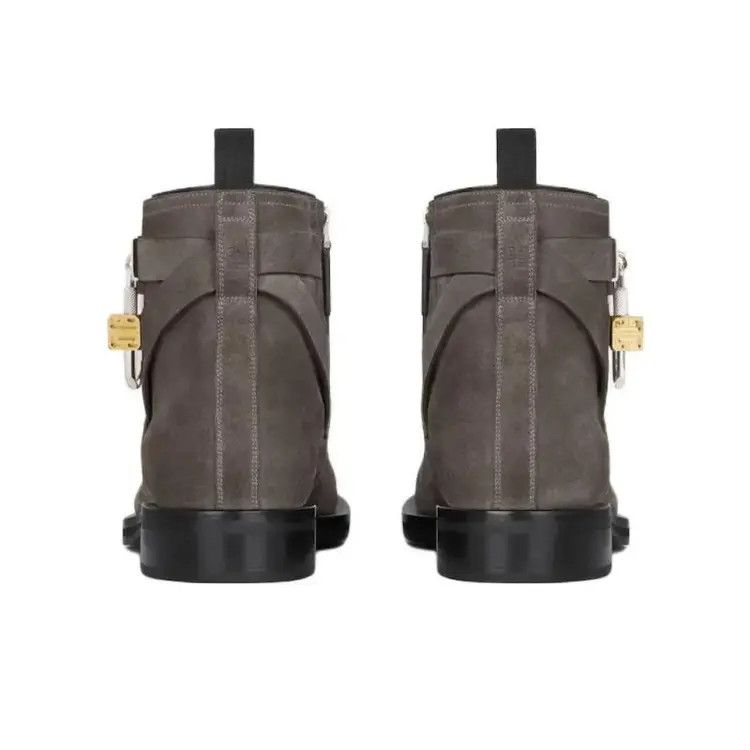 Givenchy o1lv12m1025 Lock Ankle Boots in Dark Grey Size US 7 / EU 40 - 4 Thumbnail