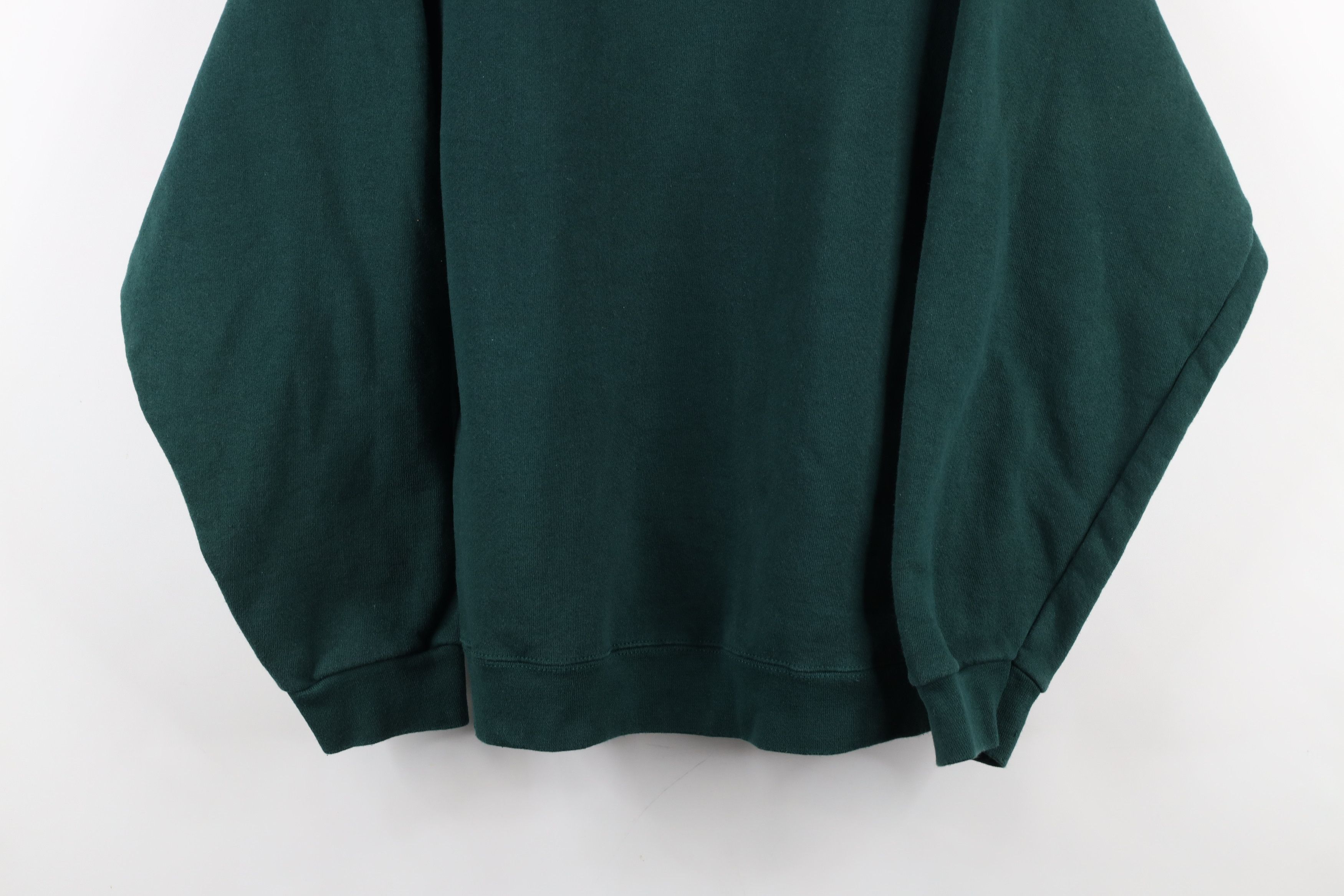 Vintage Vintage 90s Streetwear Heavyweight Sweatshirt Hunter Green Size US L / EU 52-54 / 3 - 3 Thumbnail