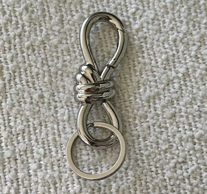 Jewelry Knotted chrome steel Carabiner Size ONE SIZE - 1 Thumbnail