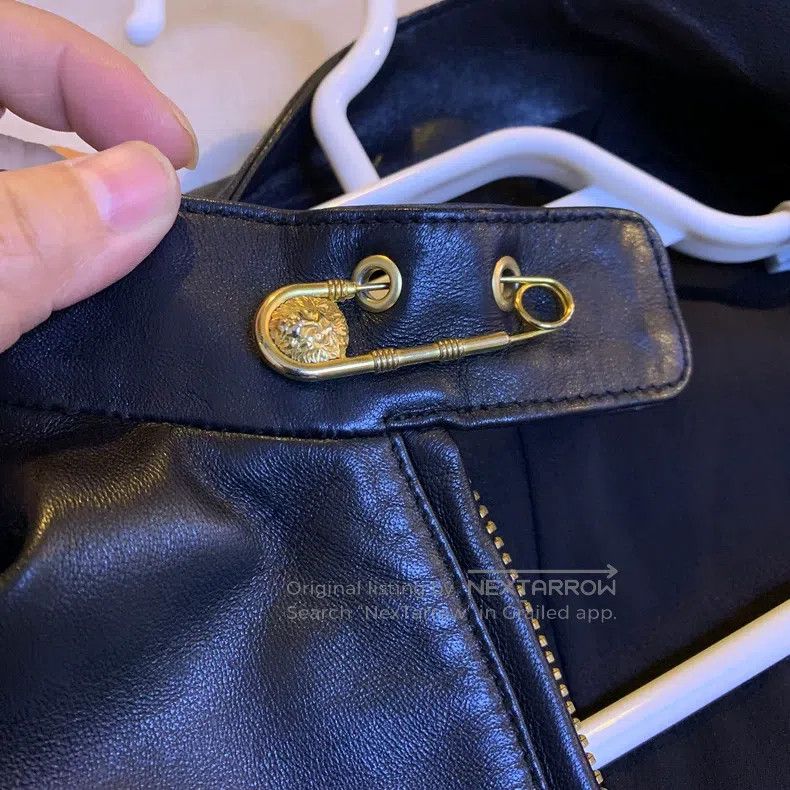 Versace Versace Leather coat Size L / US 10 / IT 46 - 5 Thumbnail
