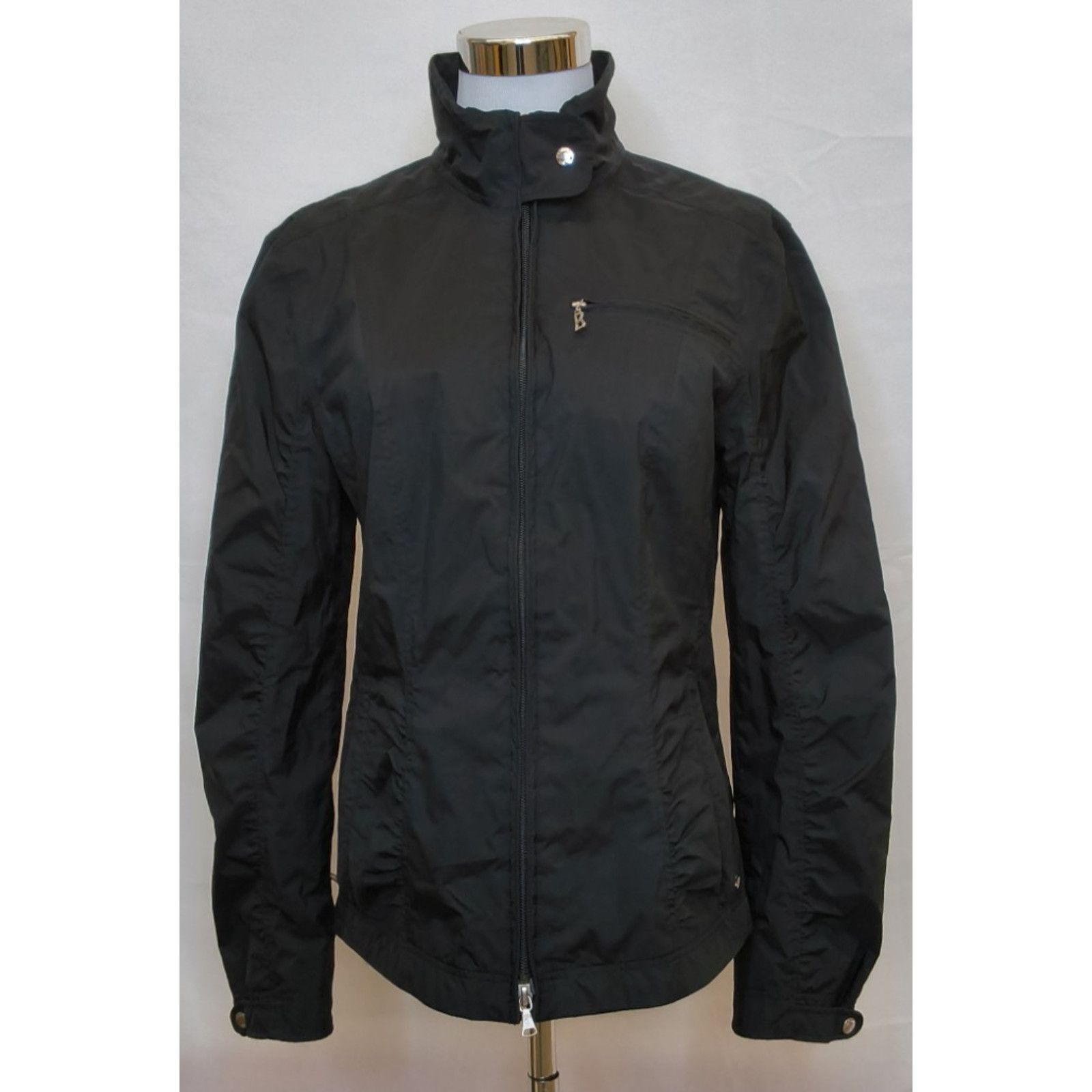 Bogner Bogner Windbreaker Jacket Women's 8 Black Full Zip Mock Neck Size M / US 6-8 / IT 42-44 - 2 Thumbnail