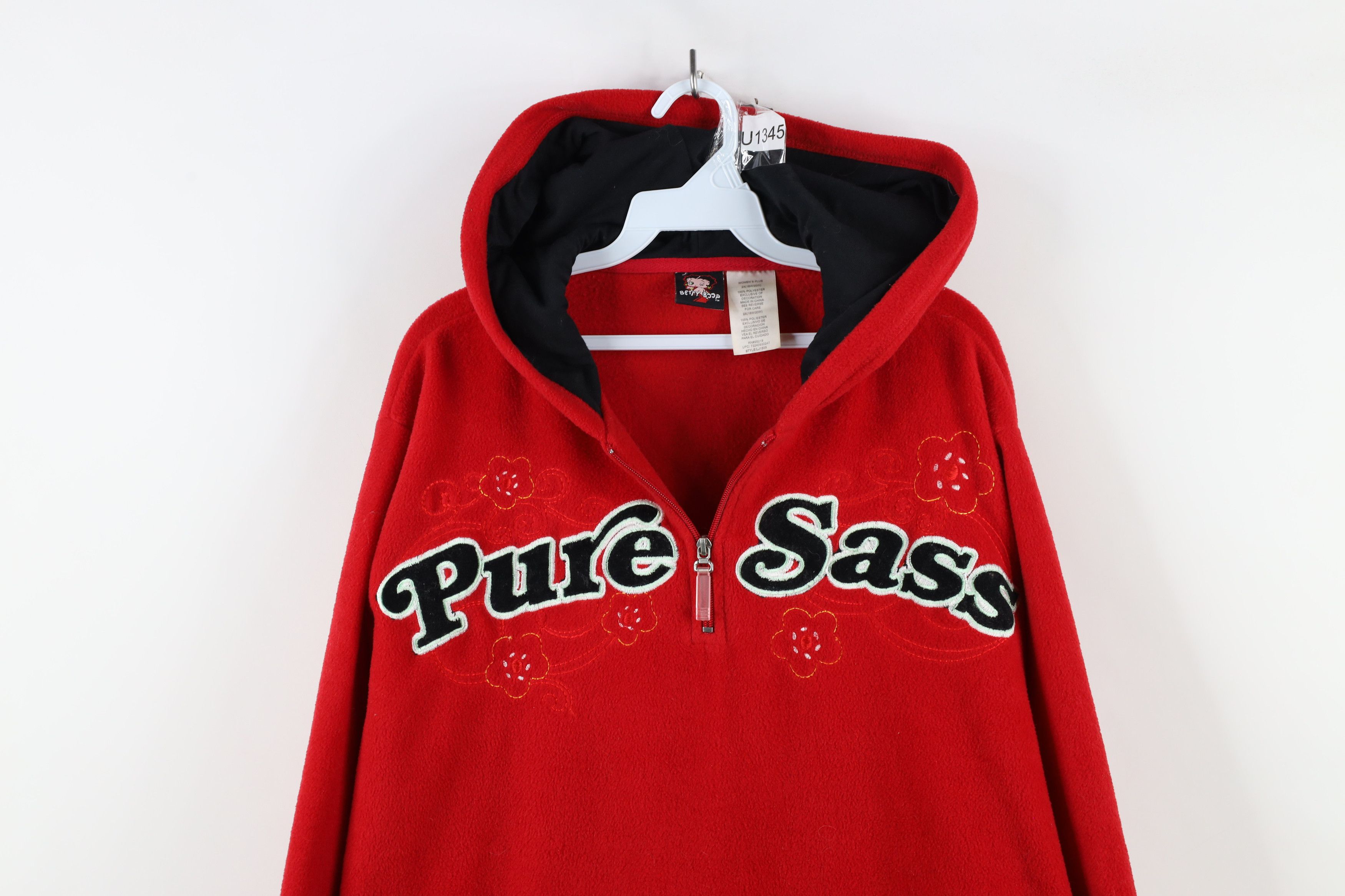 Vintage Vintage Y2K 2008 Betty Boop Pure Sass Babydoll Fleece Hoodie Size XXL / US 16-18 / IT 52-54 - 2 Thumbnail