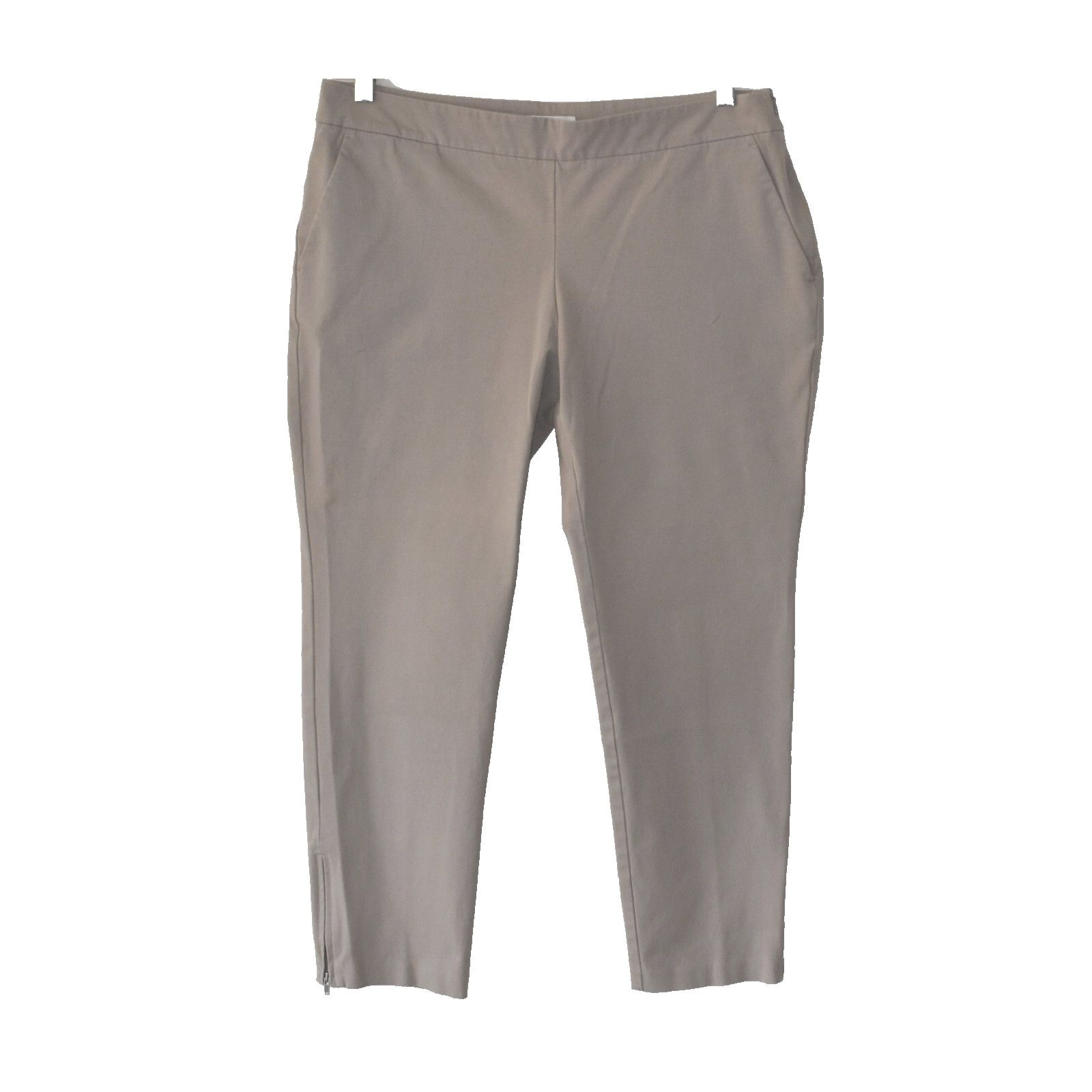 Eileen Fisher EILEEN FISHER Beige Organic Cotton Blend Ankle Zip Pants M Size 34" / US 12 / IT 48 - 1 Thumbnail