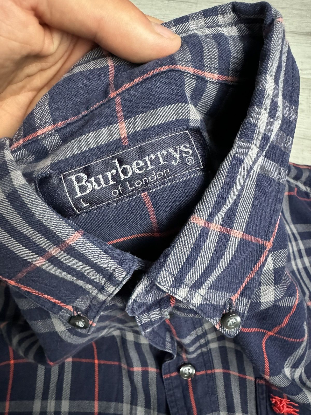 Burberry × Vintage Vintage Burberry Shirt Size US L / EU 52-54 / 3 - 5 Thumbnail