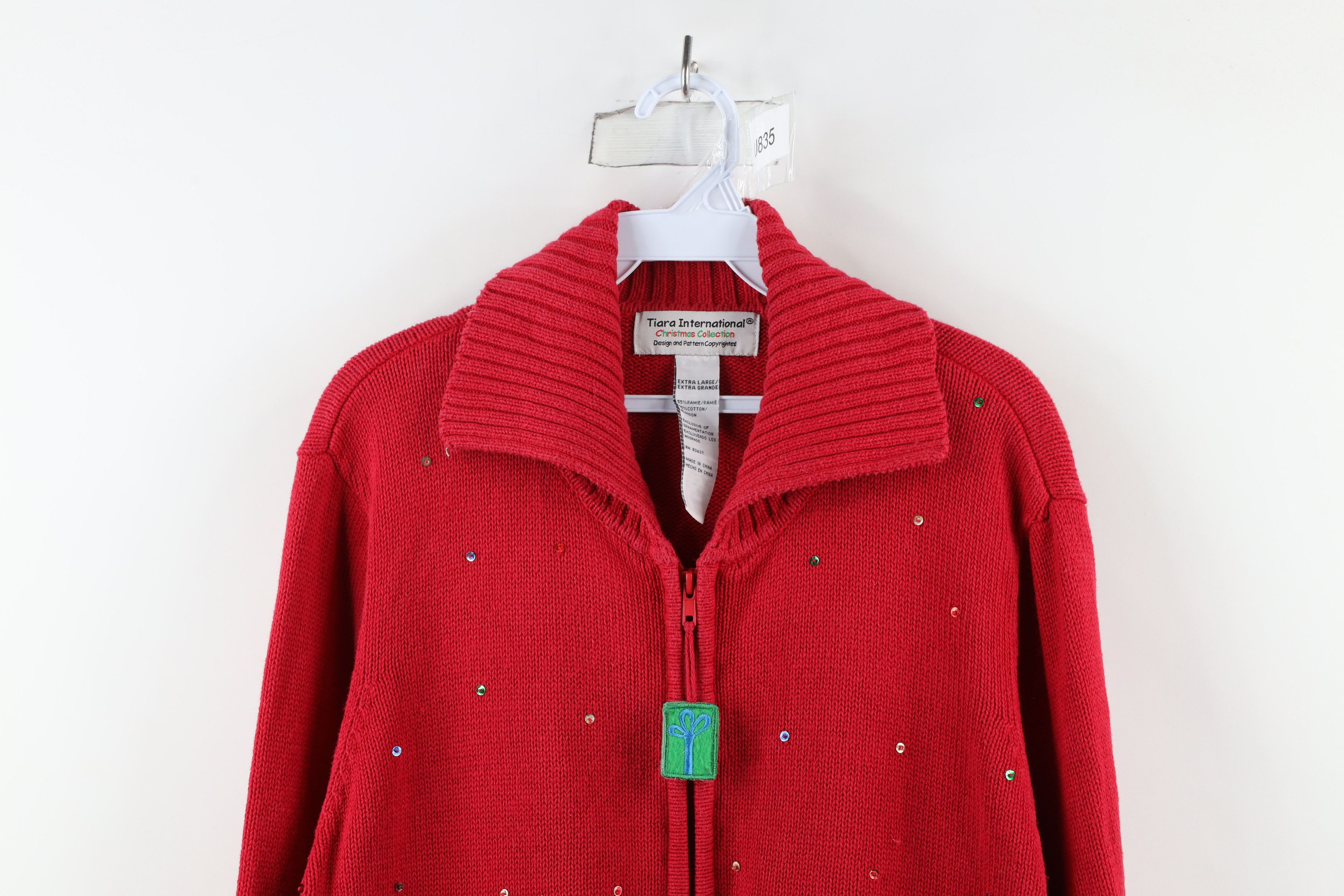 Vintage Vintage 90s Streetwear Knit Full Zip Cardigan Sweater Size XL / US 12-14 / IT 48-50 - 2 Thumbnail