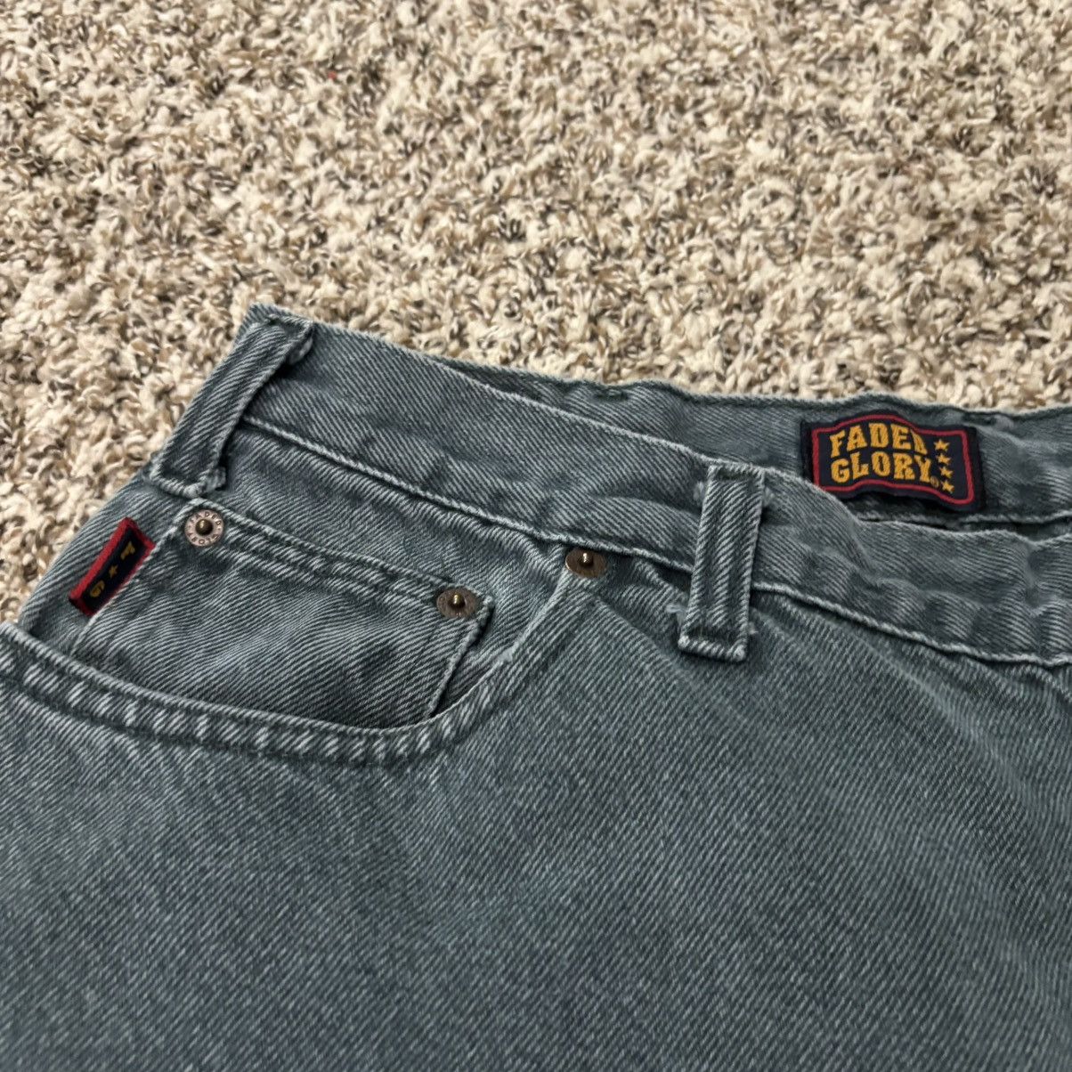 Faded Glory Vintage 1990s Green Denim Faded Glory Jeans Size US 35 - 5 Thumbnail