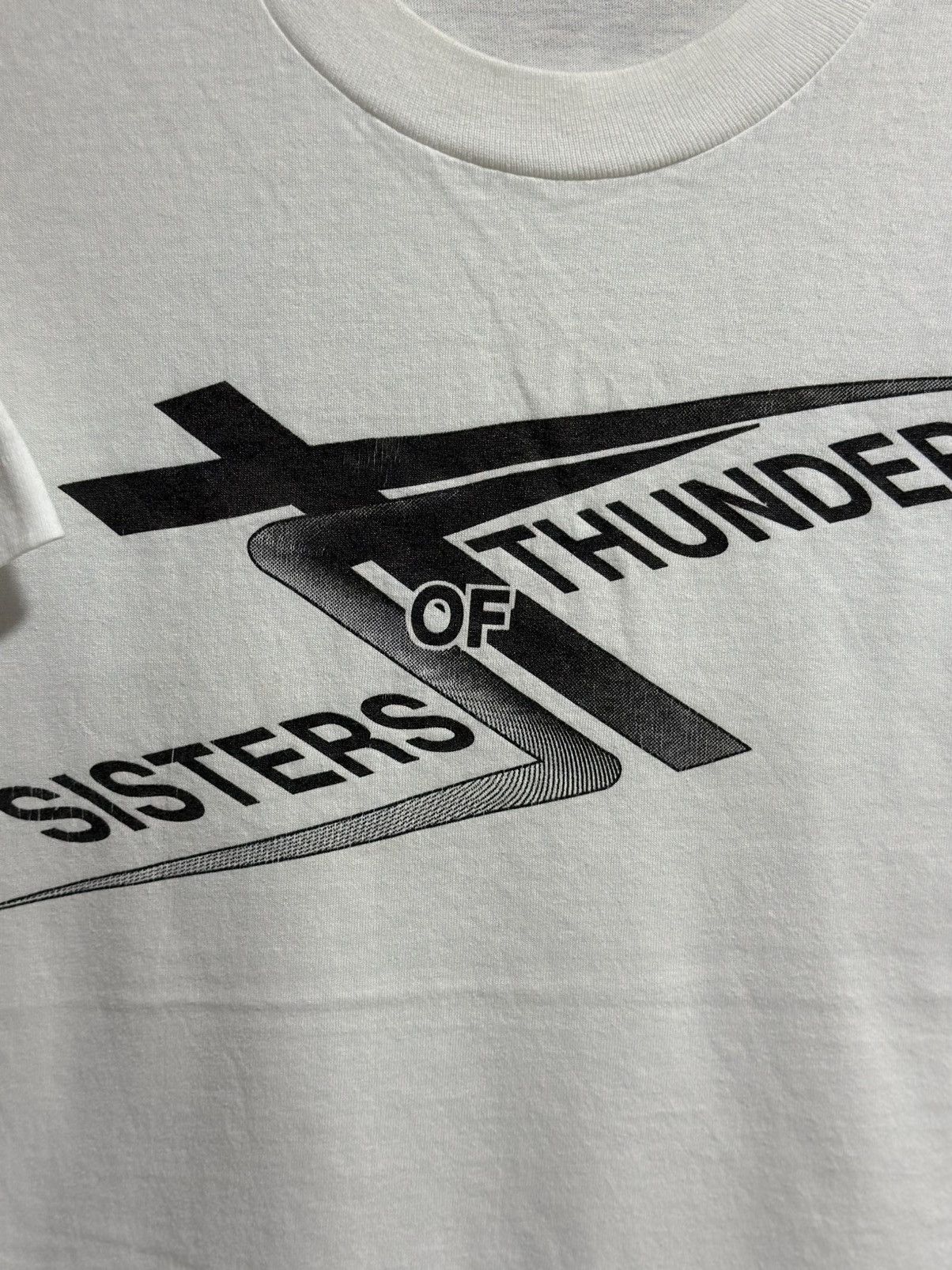 Fruit Of The Loom × Vintage Vintage Thunder Of Sisters Faded Tee Size US L / EU 52-54 / 3 - 2 Thumbnail