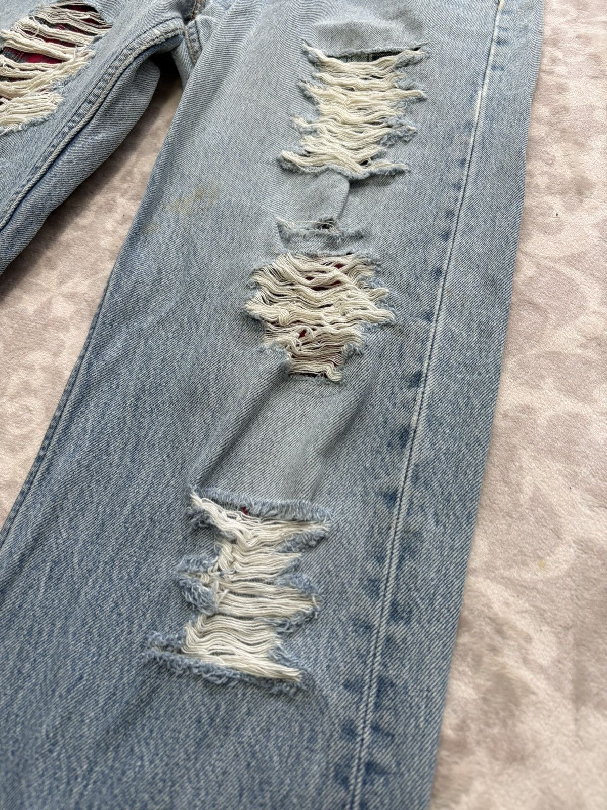 Levi's Vintage Clothing Levis 501XX Distressed Jeans Size US 32 / EU 48 - 7 Thumbnail