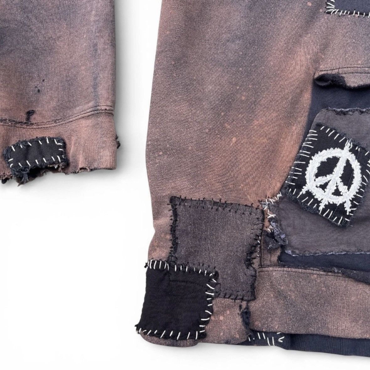 Other Vintage Reconstructed Patchwork Crust Punk Hoodie Size Large Size US L / EU 52-54 / 3 - 4 Thumbnail