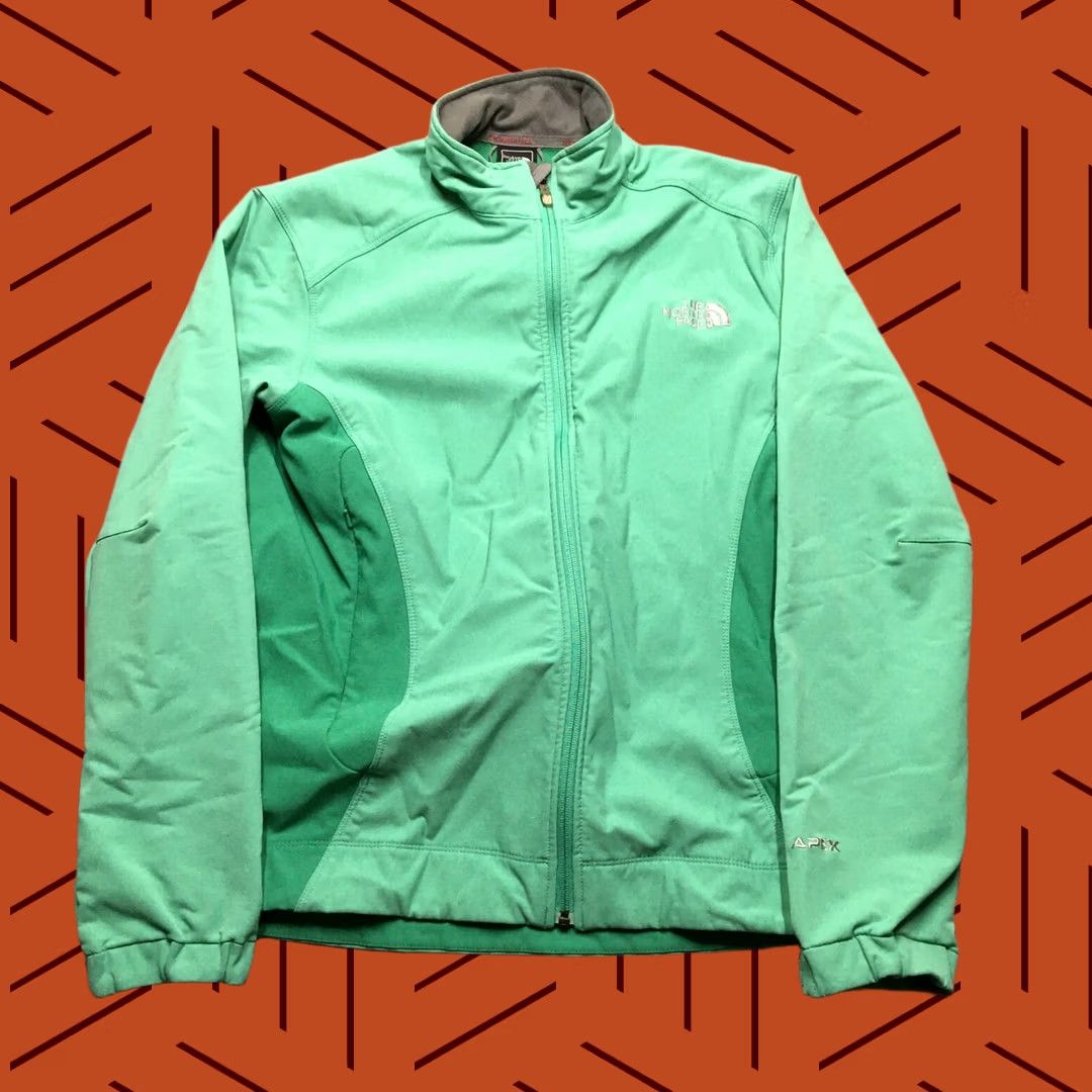 The North Face The North Face Apex Softshell Jacket Womens L Sea Foam Green Performance Hike Size L / US 10 / IT 46 - 1 Thumbnail