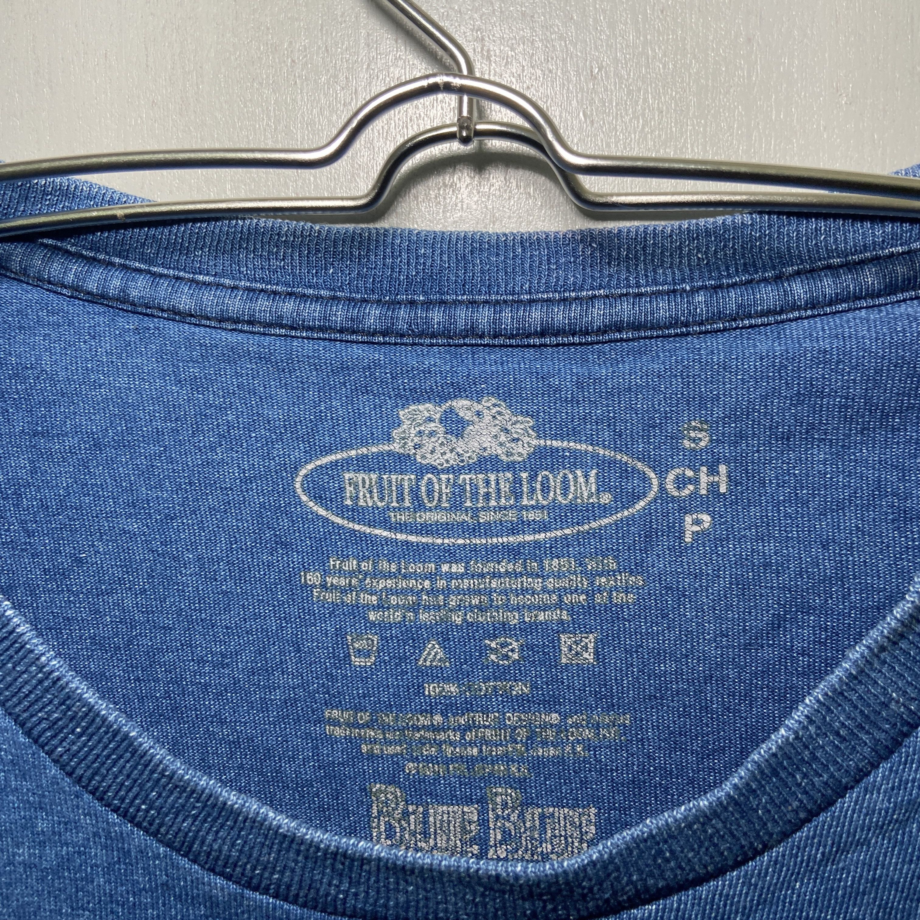 Blue Blue Japan × Fruit Of The Loom Blue Blue Denim Single Pocket Tee Size US S / EU 44-46 / 1 - 3 Thumbnail