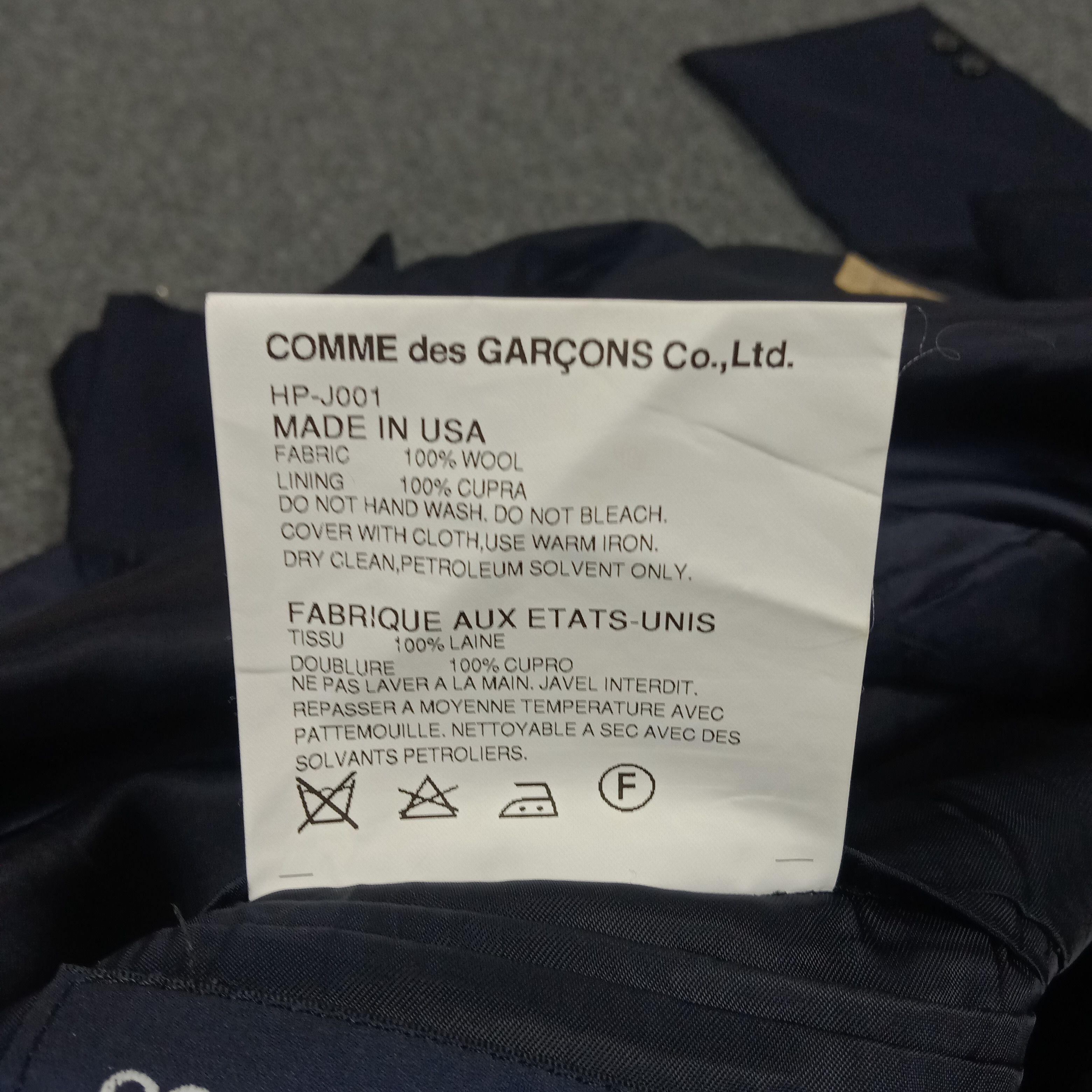Comme des Garcons × Southwick × Vintage Comme des Garcons Homme Japanese Designer Blazer Size 38S - 11 Thumbnail