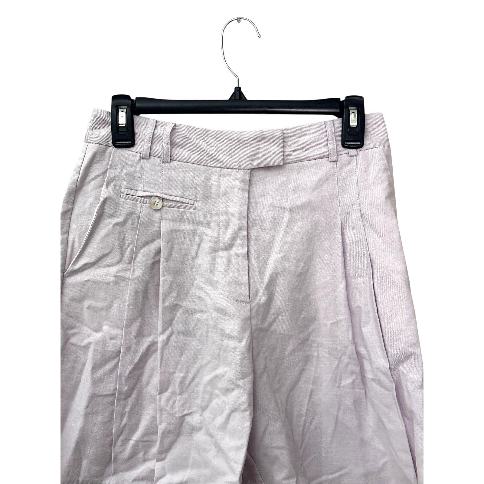 Other Topshop High-Rise Shorts Pockets Belt Loops Linen Purple 8 Size 30" / US 8 / IT 44 - 3 Thumbnail