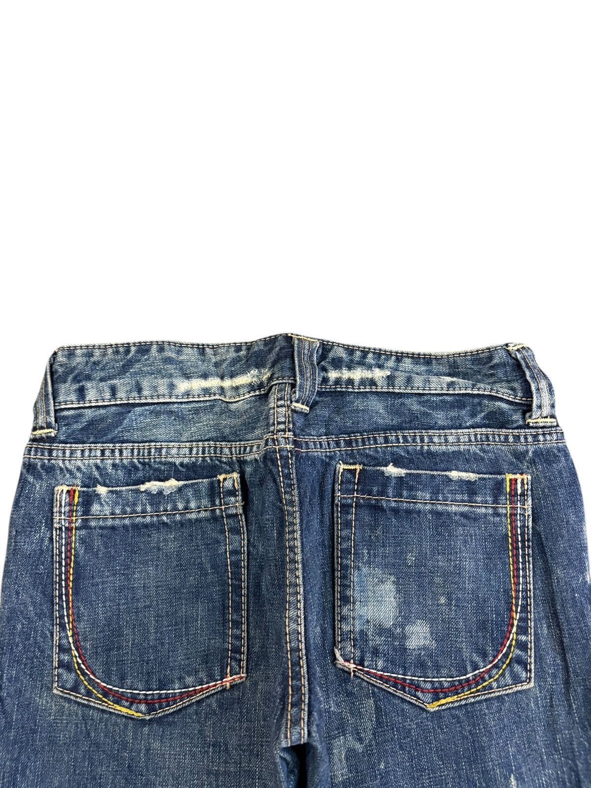 Diesel Vintage Japanese Brand Rusty Distress Low Rise Flare Jeans Size 27" / US 4 / IT 40 - 4 Thumbnail