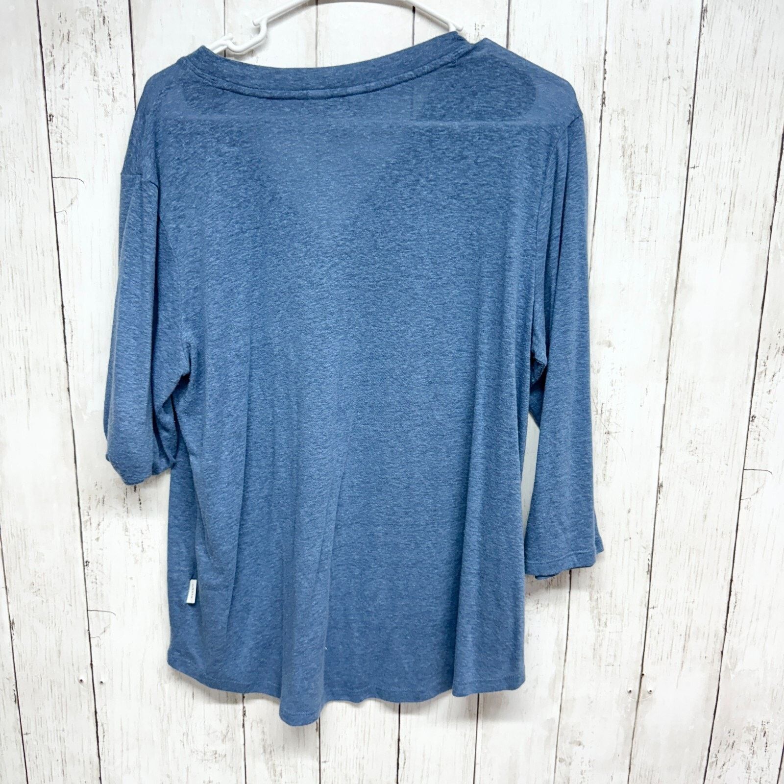 Orvis Orvis Shirt L Deep V Neck Long Sleeve Linen Blend Casual Top Size L / US 10 / IT 46 - 5 Thumbnail