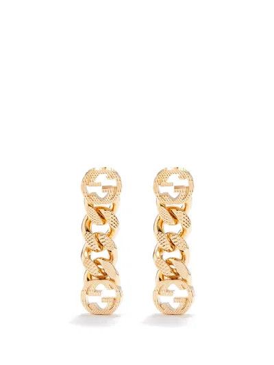 Gucci oc11z0126 Size: OS / Interlocking Earring In Gold Size ONE SIZE - 1 Thumbnail