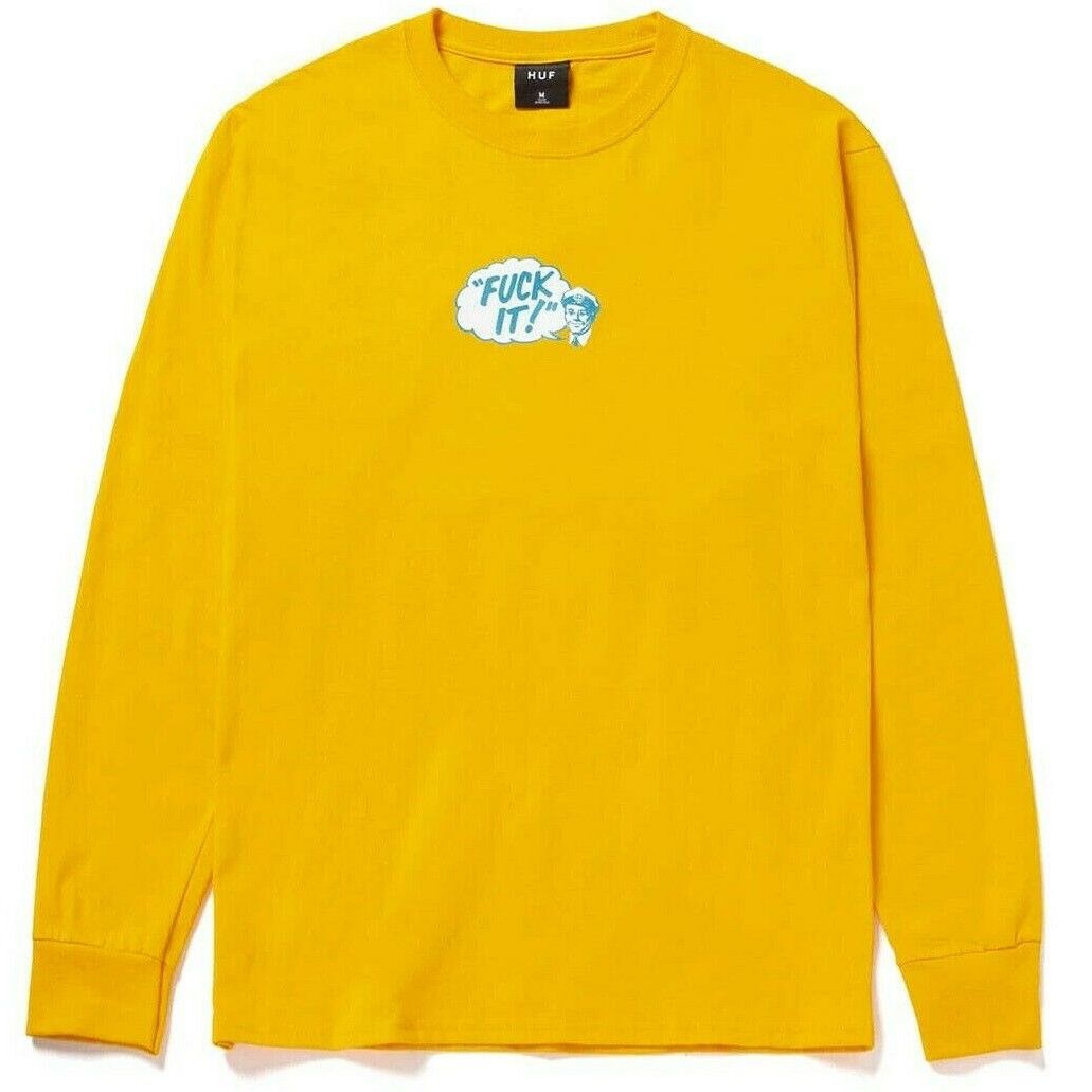 Huf HUF Men's Special Delivery Long Sleeve Tee T-Shirt - Gold Size US S / EU 44-46 / 1 - 1 Thumbnail