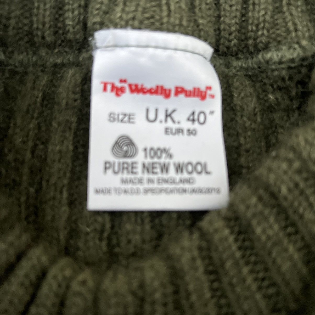 Vintage Vintage 00s Military Army Green Heavy Chunky Knit Sweater Size US S / EU 44-46 / 1 - 5 Thumbnail