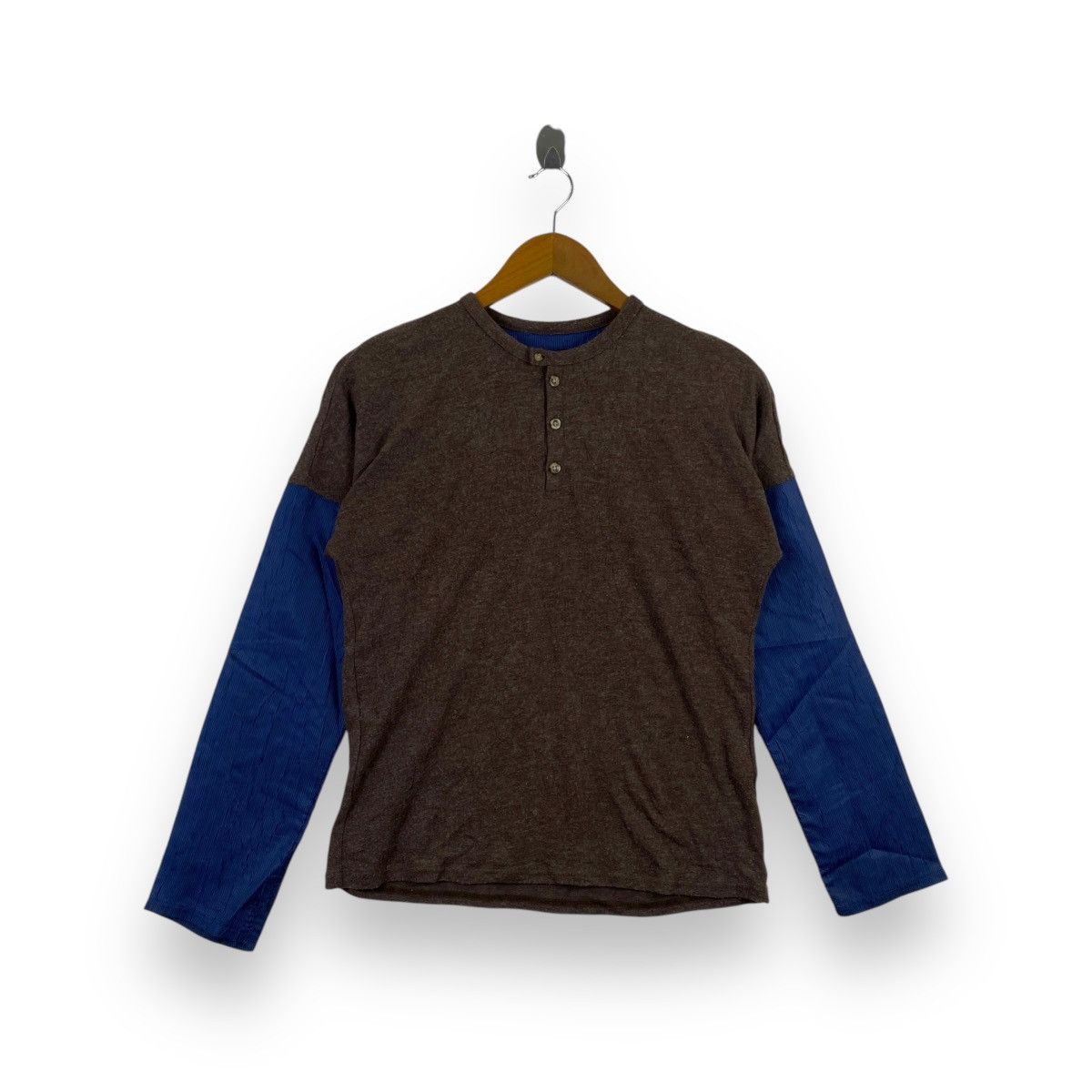Hai Sporting Gear × Issey Miyake Vintage HAI SPORTING GEAR Issey Miyake Henley Tee Shirt Size S / US 4 / IT 40 - 1 Thumbnail