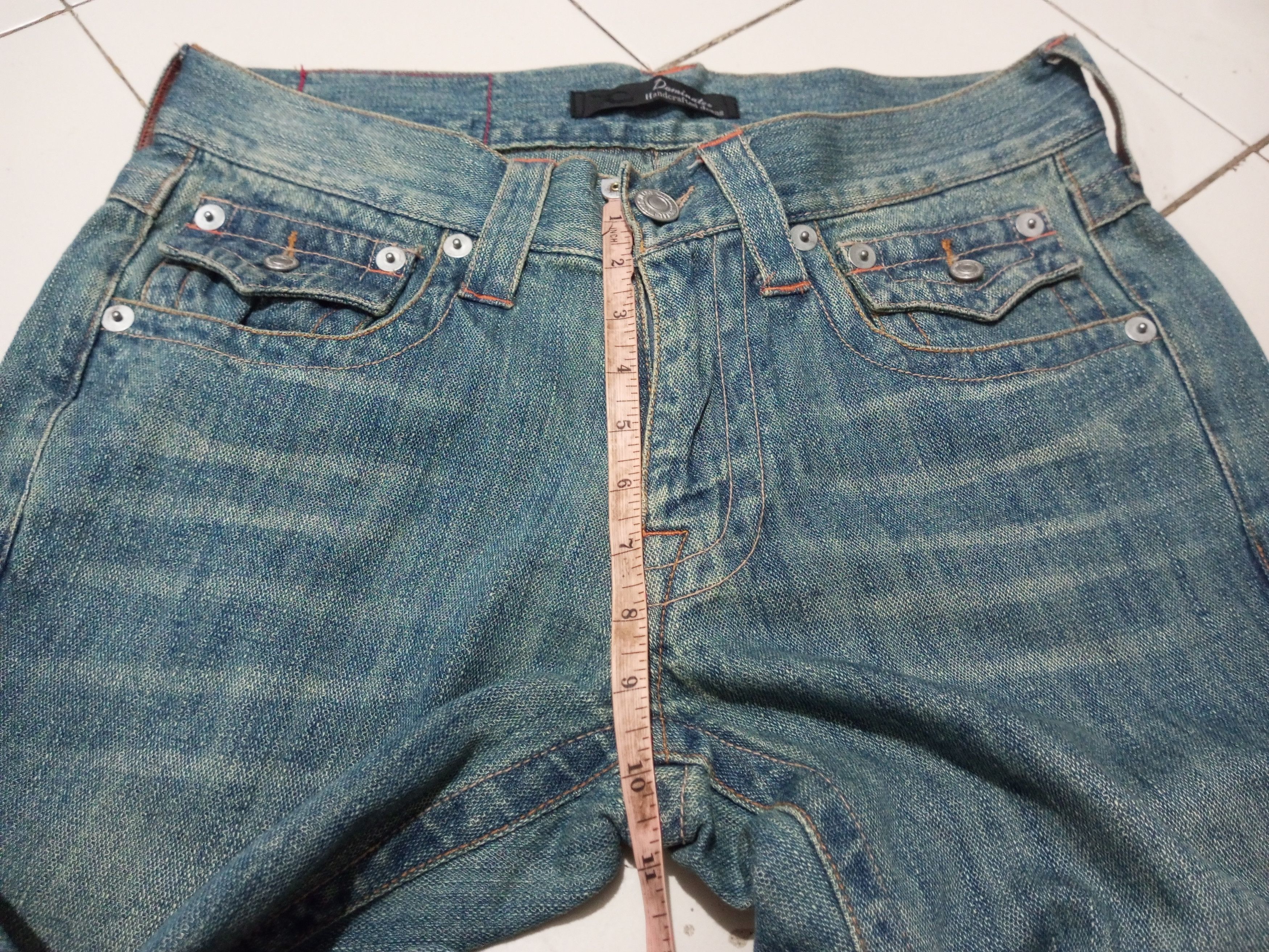 Japanese Brand 🔥SICK FLARE🔥 Dominate Mud Max Punk Rusty Low Rise Size US 35 - 6 Thumbnail