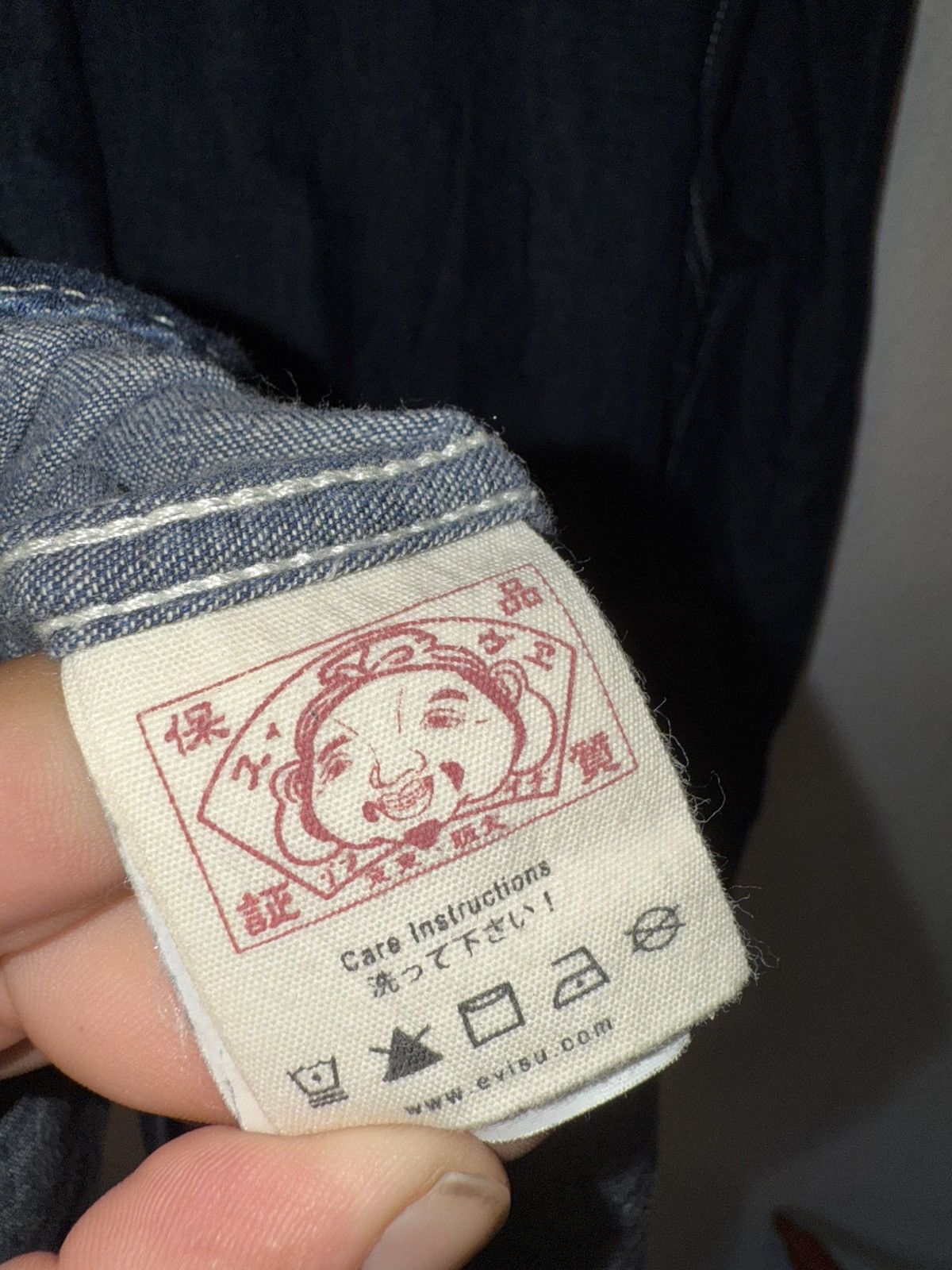 Evisu Vintage EVISU LONG SLEEVE JAPANESE DARK BLUE DENIM BUTTON UP Size US XL / EU 56 / 4 - 10 Thumbnail