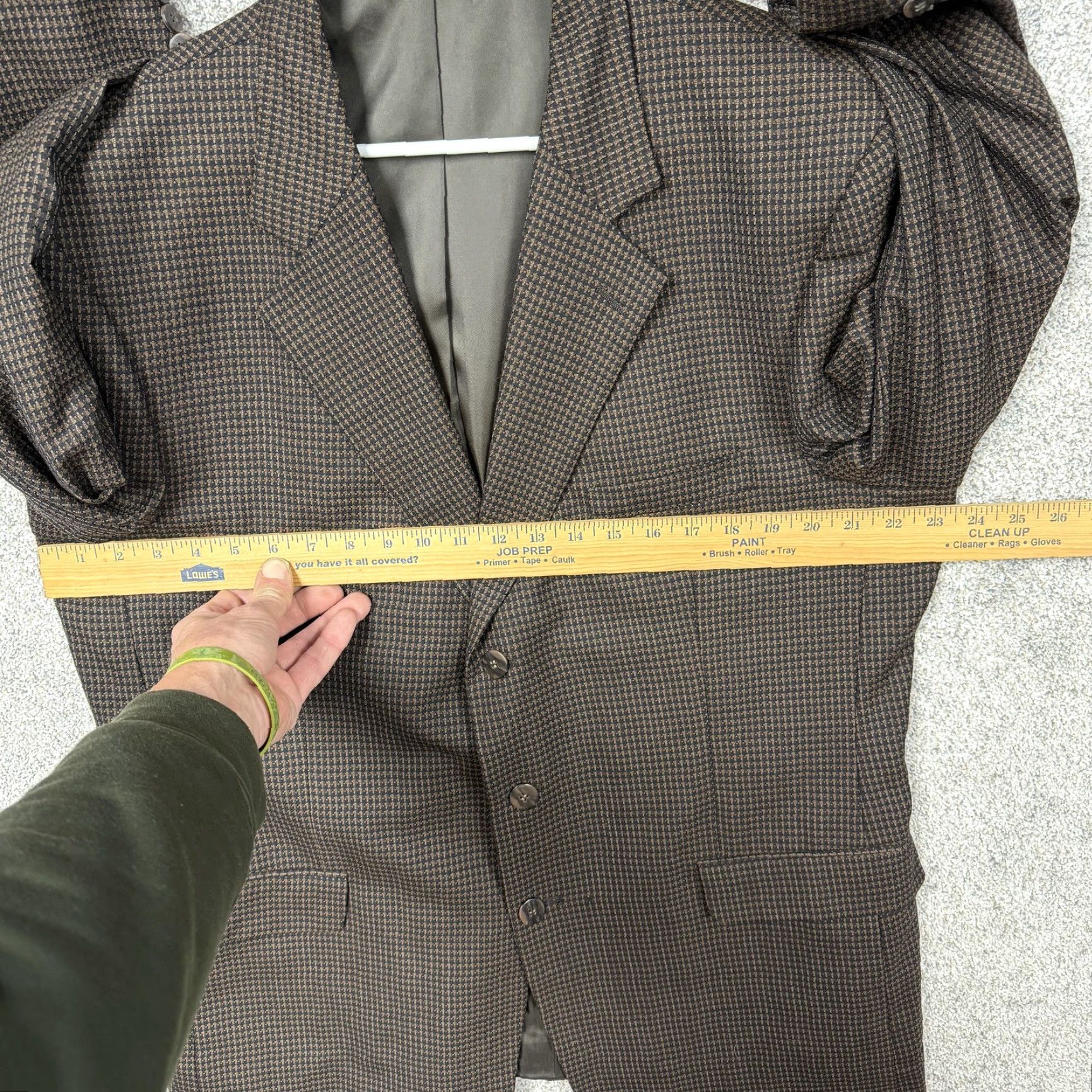 Jones New York Jones New York Sport Coat Mens 44 Brown Wool Check Tweed Blazer Business Size 44R - 4 Thumbnail