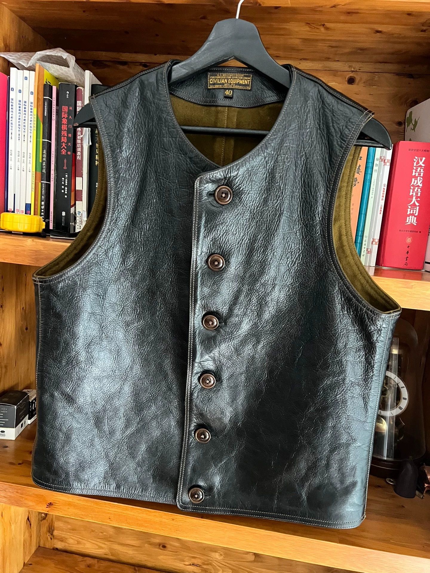 Freewheelers Freewheelers Vintage Black Horsehide Vest 40 (US) Near New Size US XXS / EU 40 - 3 Thumbnail