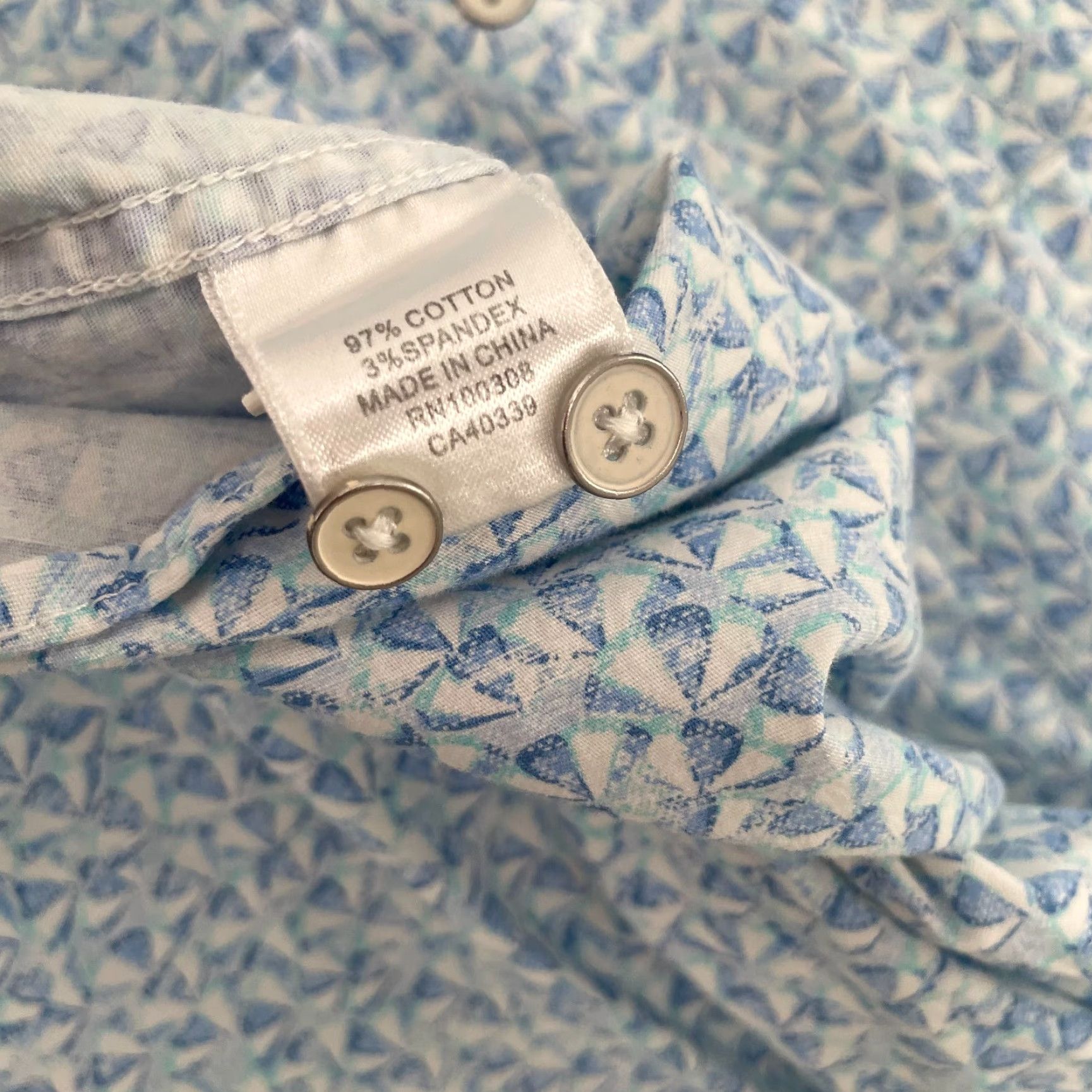 Peter Millar Peter Millar Button-Up Shirt Adult XL Blue Short Sleeve Umbrella Casual Men Size US XL / EU 56 / 4 - 6 Thumbnail