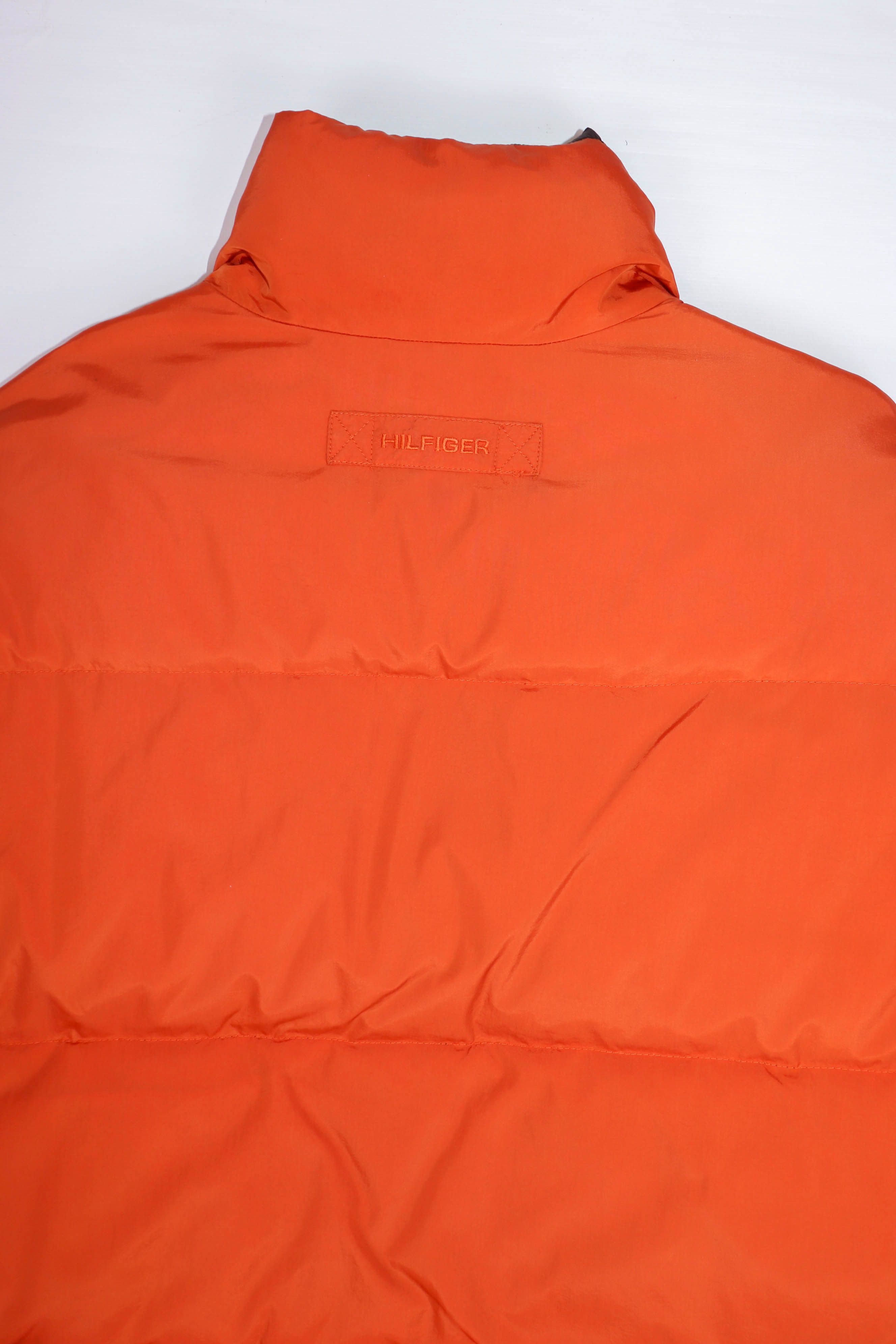 Tommy Hilfiger Tommy Hilfiger Vintage Orange Nylon Down Puffer Jacket Size US L / EU 52-54 / 3 - 8 Thumbnail
