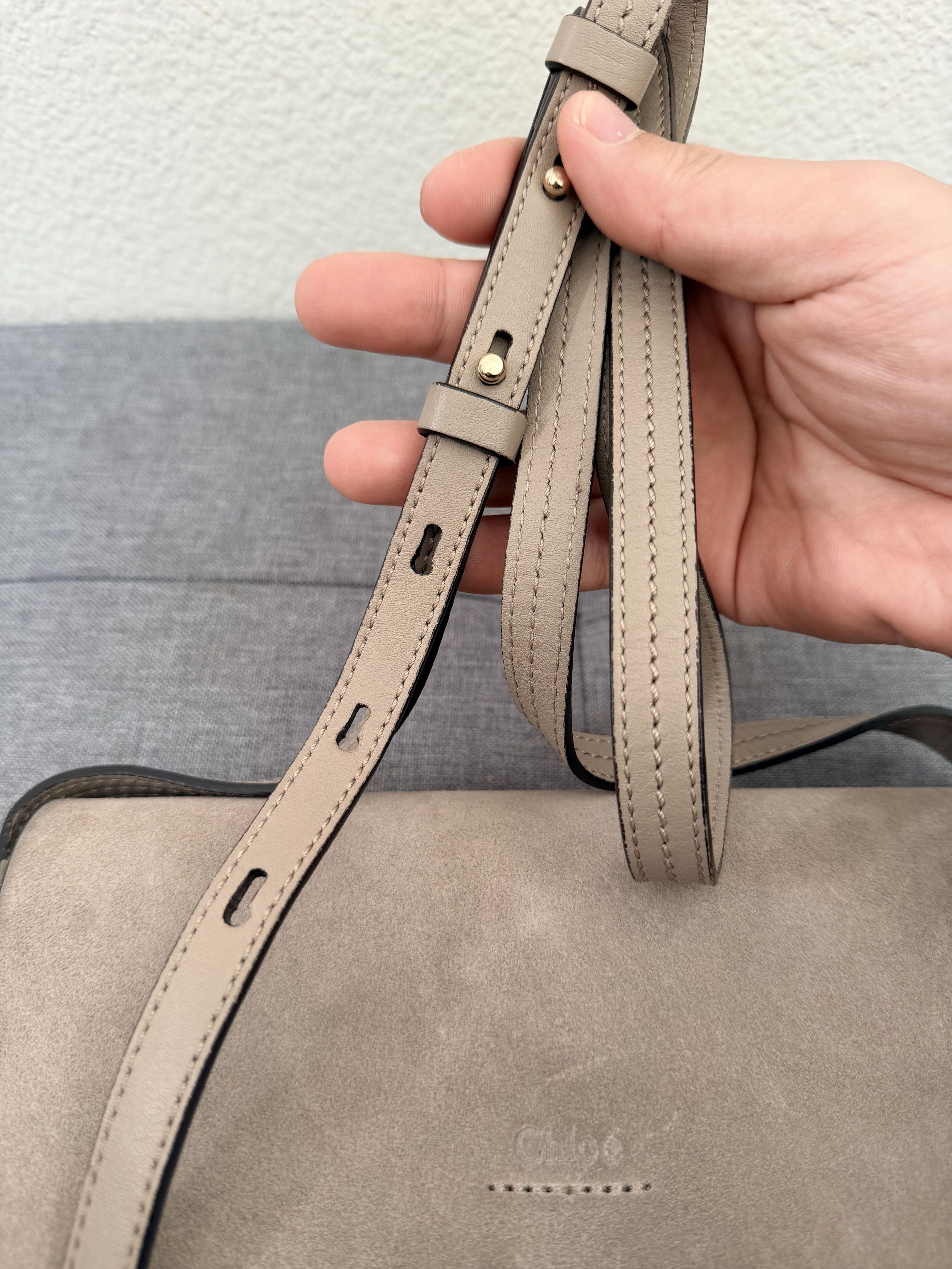 Other Authentic Chloe Faye Beige Suede Leather Bag Size ONE SIZE - 13 Thumbnail