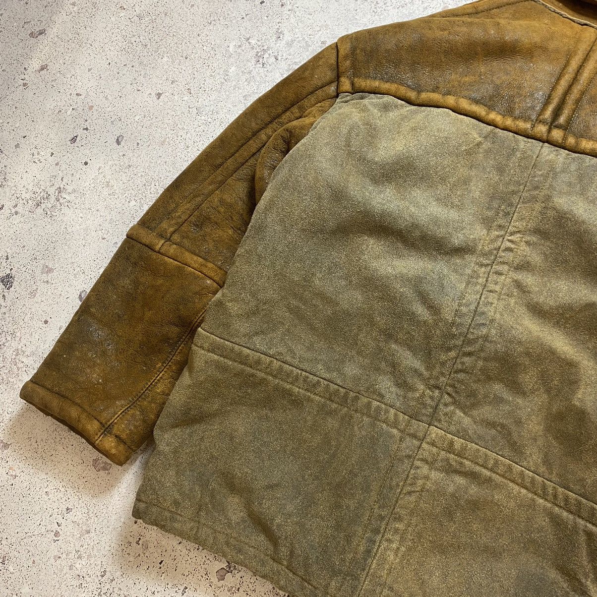 Camel × Japanese Brand × Vintage Vintage 90s Leather Camel Jacket Coat Y2K Avantgarde Retro Size US XL / EU 56 / 4 - 18 Thumbnail