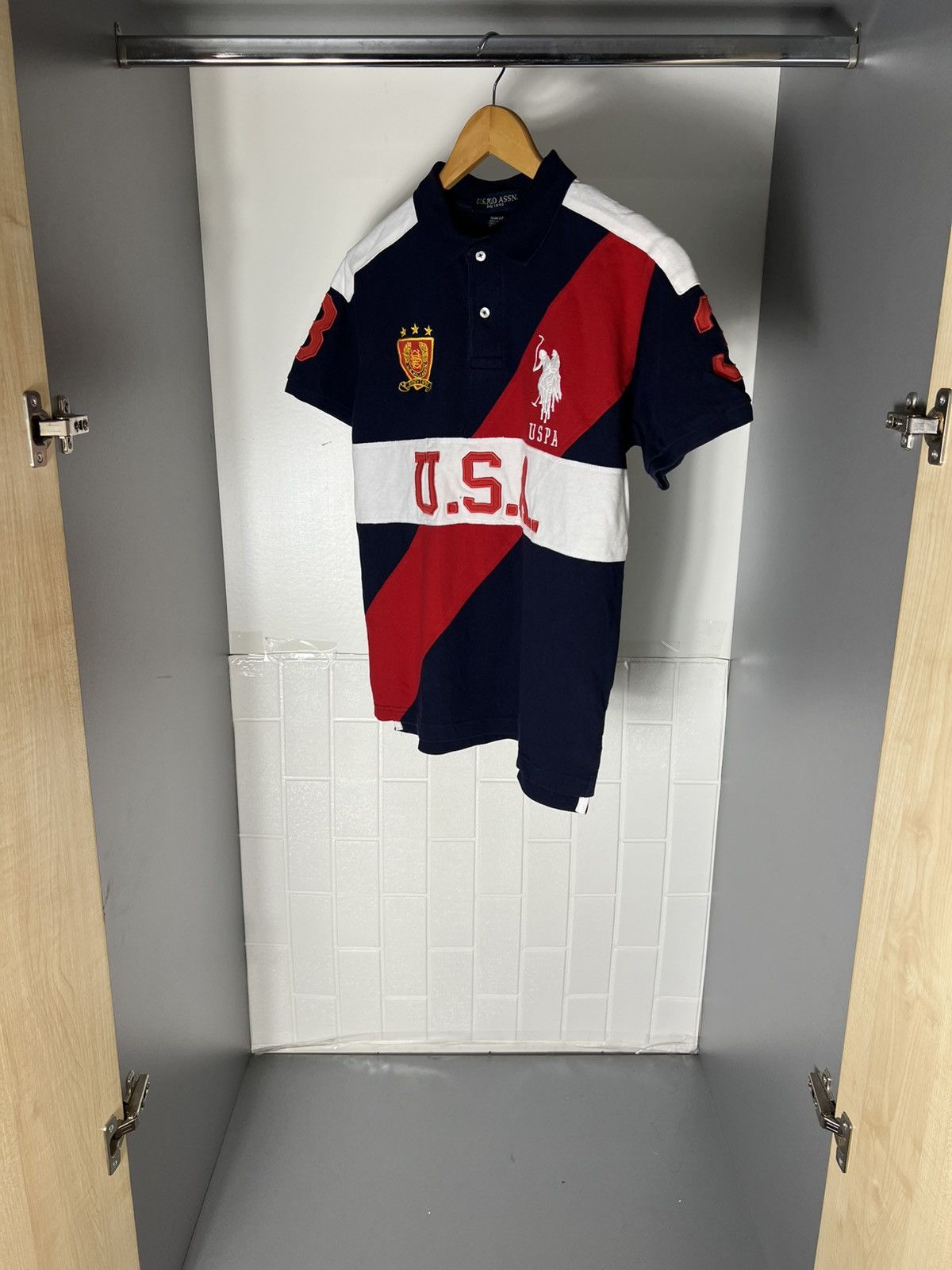 Polo Ralph Lauren VINTAGE U.S POLO ASSN USA FLAG DESIGNER CASUAL RETRO Y2K 90s Size US M / EU 48-50 / 2 - 2 Thumbnail