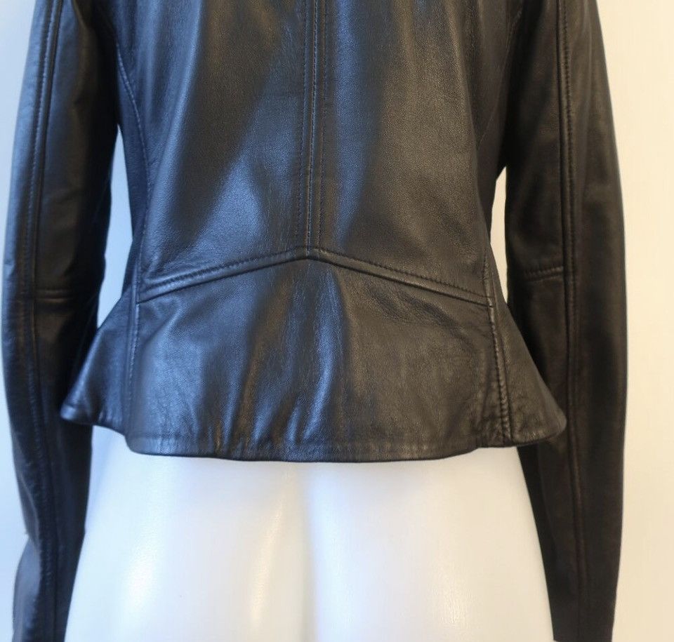 Karen Millen Karen Millen Black Lamb Leather Moto Biker Jacket sz.8 Size M / US 6-8 / IT 42-44 - 9 Thumbnail