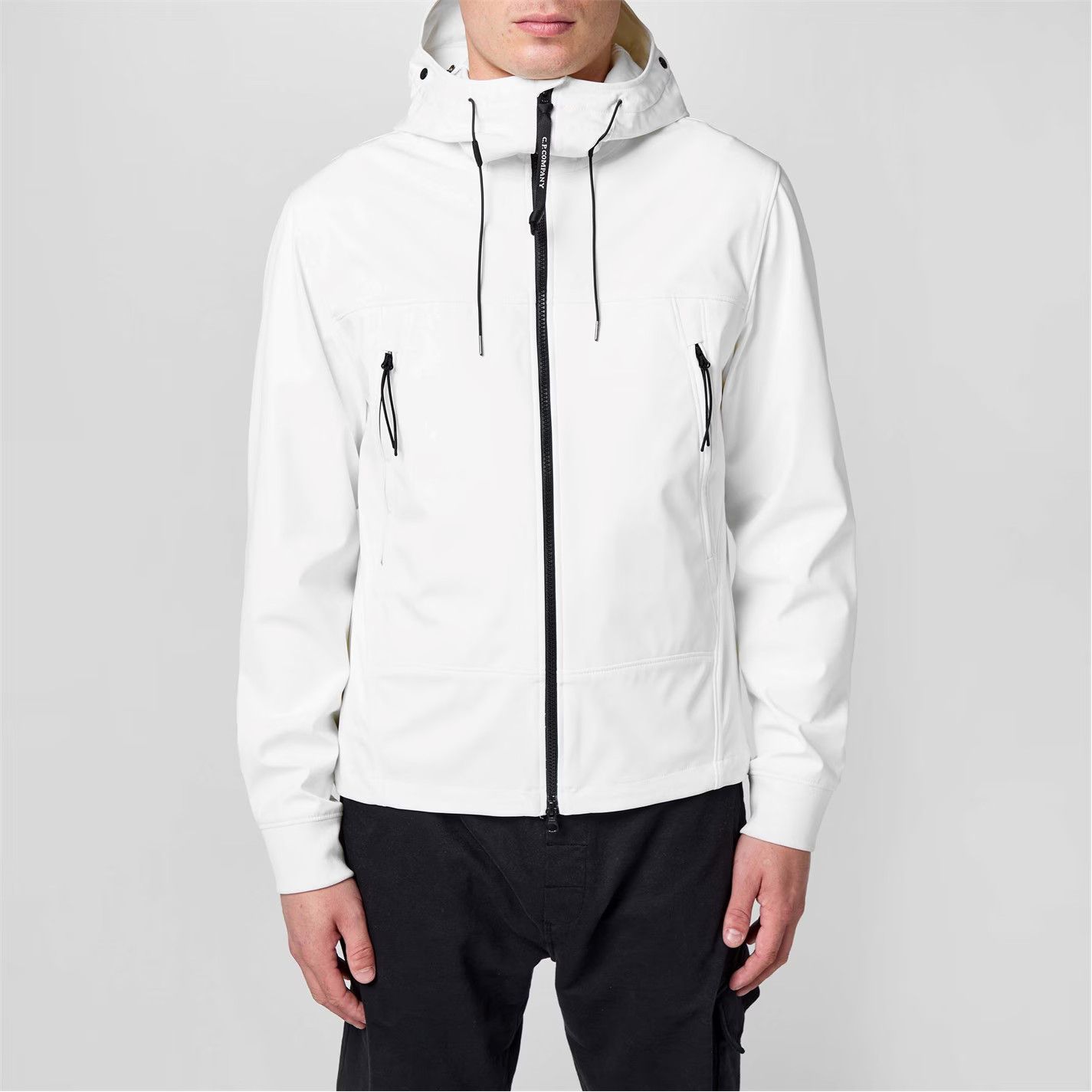 C.P. Company o1g2r1mq0426 Water Resistant Softshell Jacket in White Size US L / EU 52-54 / 3 - 2 Thumbnail