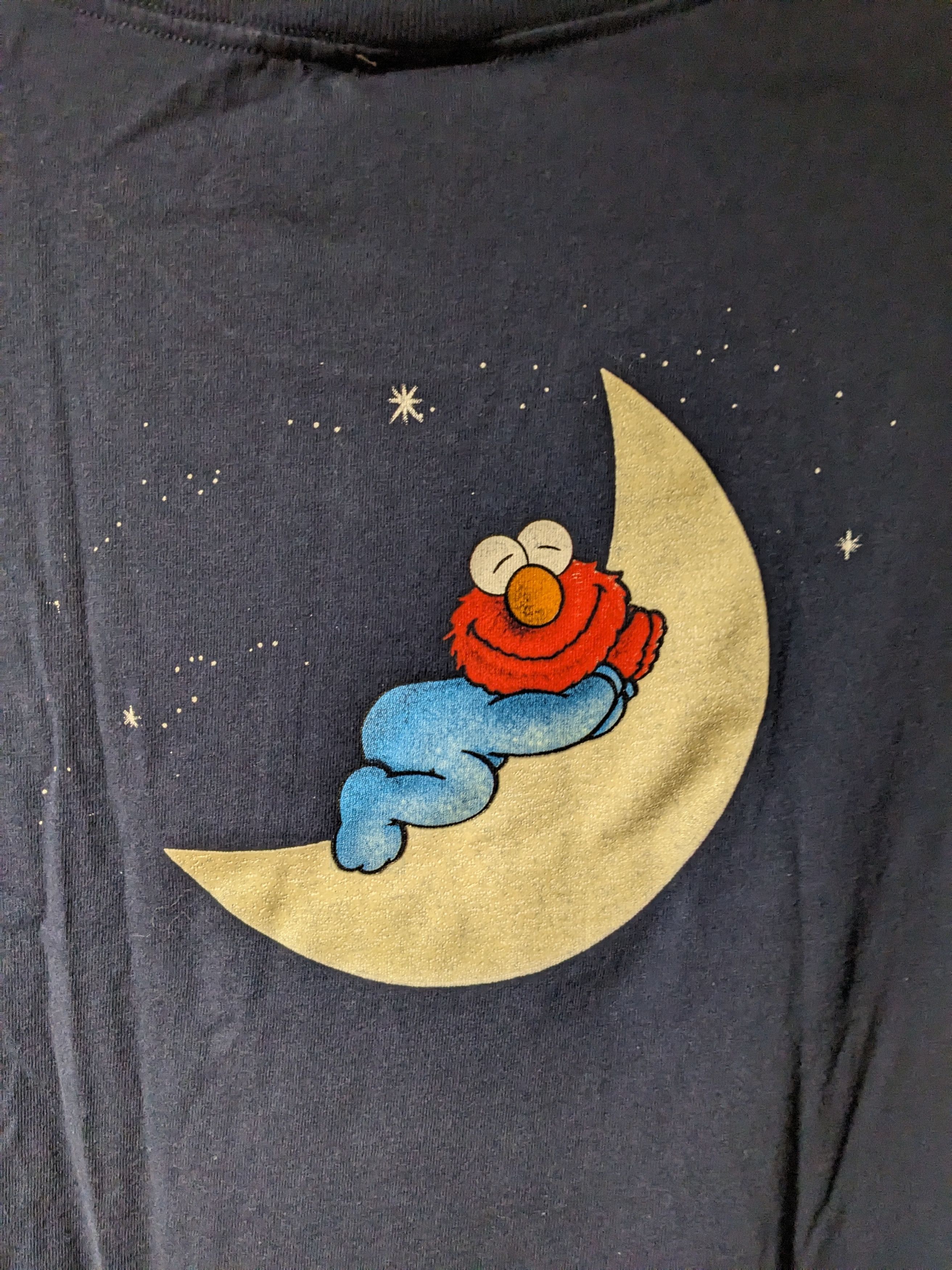 Cartoon Network × Vintage Vintage 90s Elmo Sesame Street Moon Goodnight Glow T-Shirt Size US XL / EU 56 / 4 - 5 Thumbnail