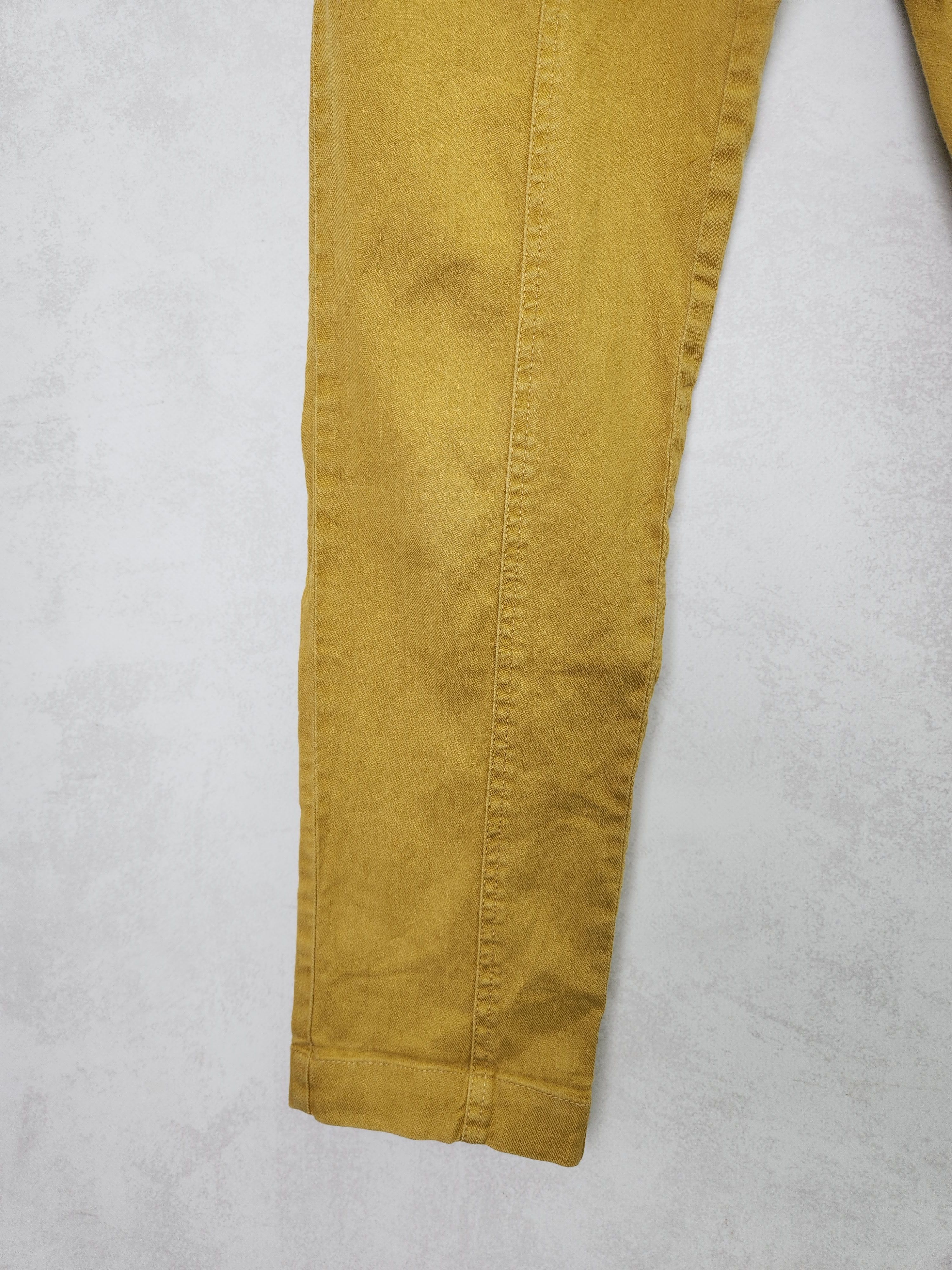 Sezane Sezane yellow cropped linen and cottone belted pants size 36 Size 25" / US 0 / IT 36 - 4 Thumbnail