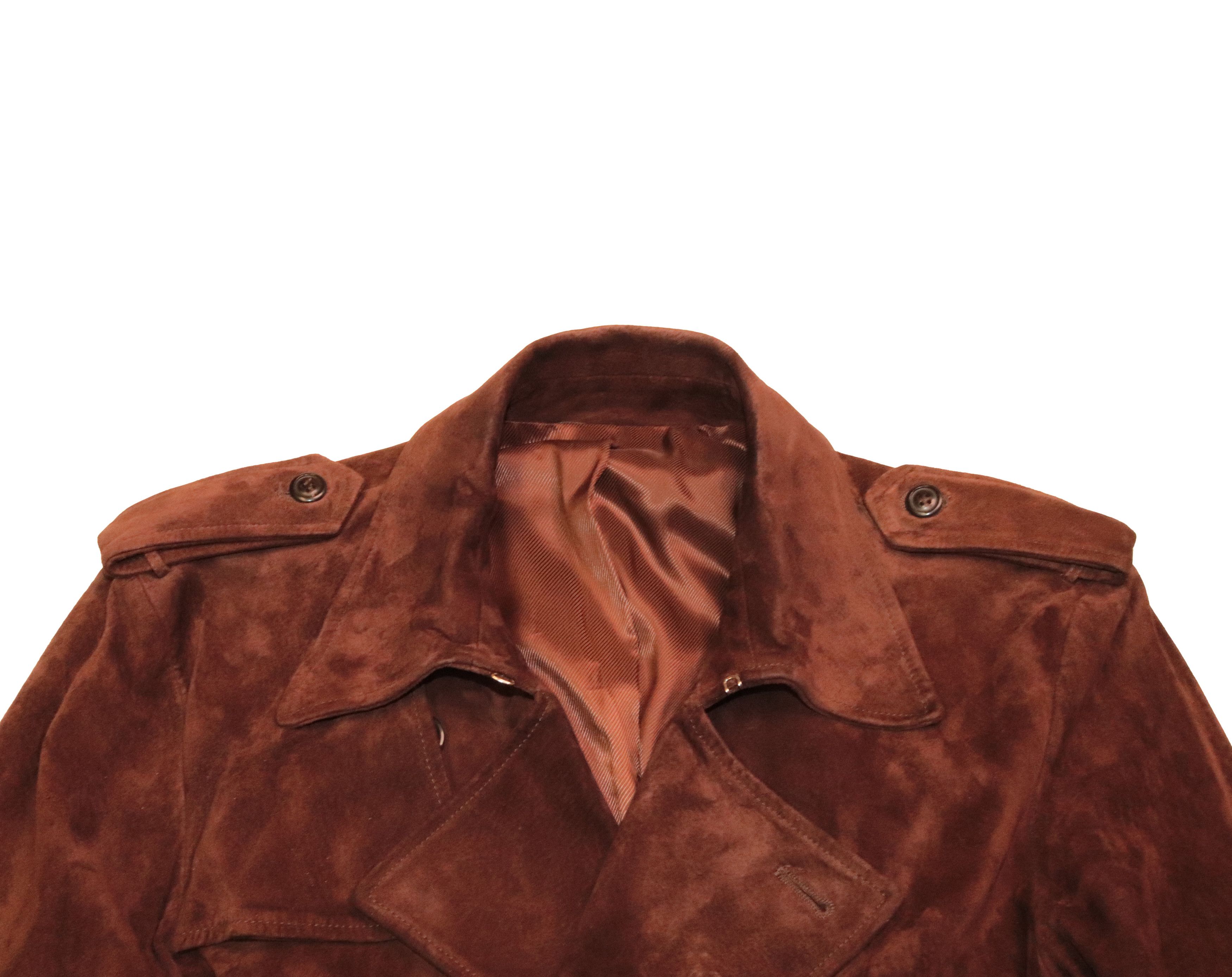 Maison Margiela Maison Margiela Suede Trench Coat, Slim Fit, Size 50 Size US M / EU 48-50 / 2 - 8 Thumbnail