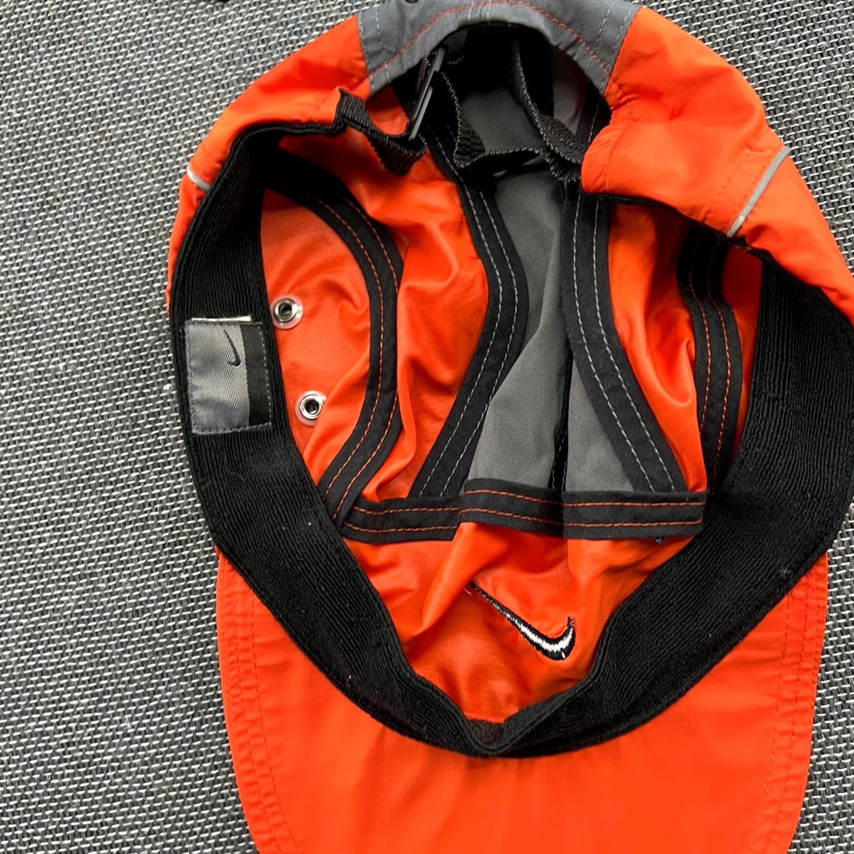 Nike VINTAGE Nike Clima Fit Y2K Cap Hat 5 Panel Swoosh Soft Orange Gray One Size Unisex Adults Womens Mens Size ONE SIZE - 2 Thumbnail