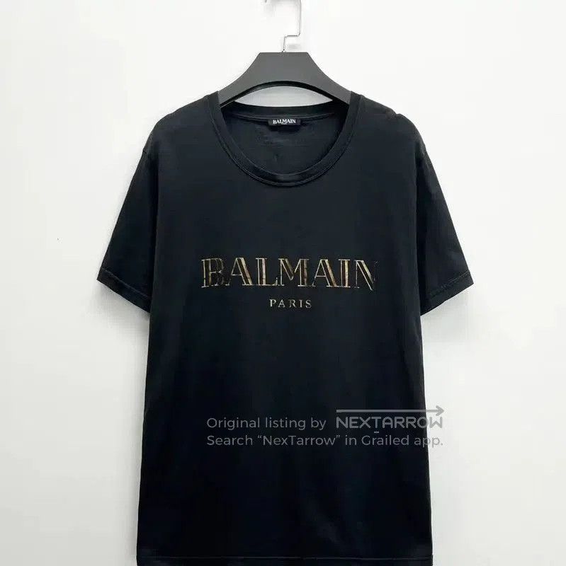 Balmain Balmain Black Cotton Blend Women's T-Shirt . Size S / US 4 / IT 40 - 1 Thumbnail